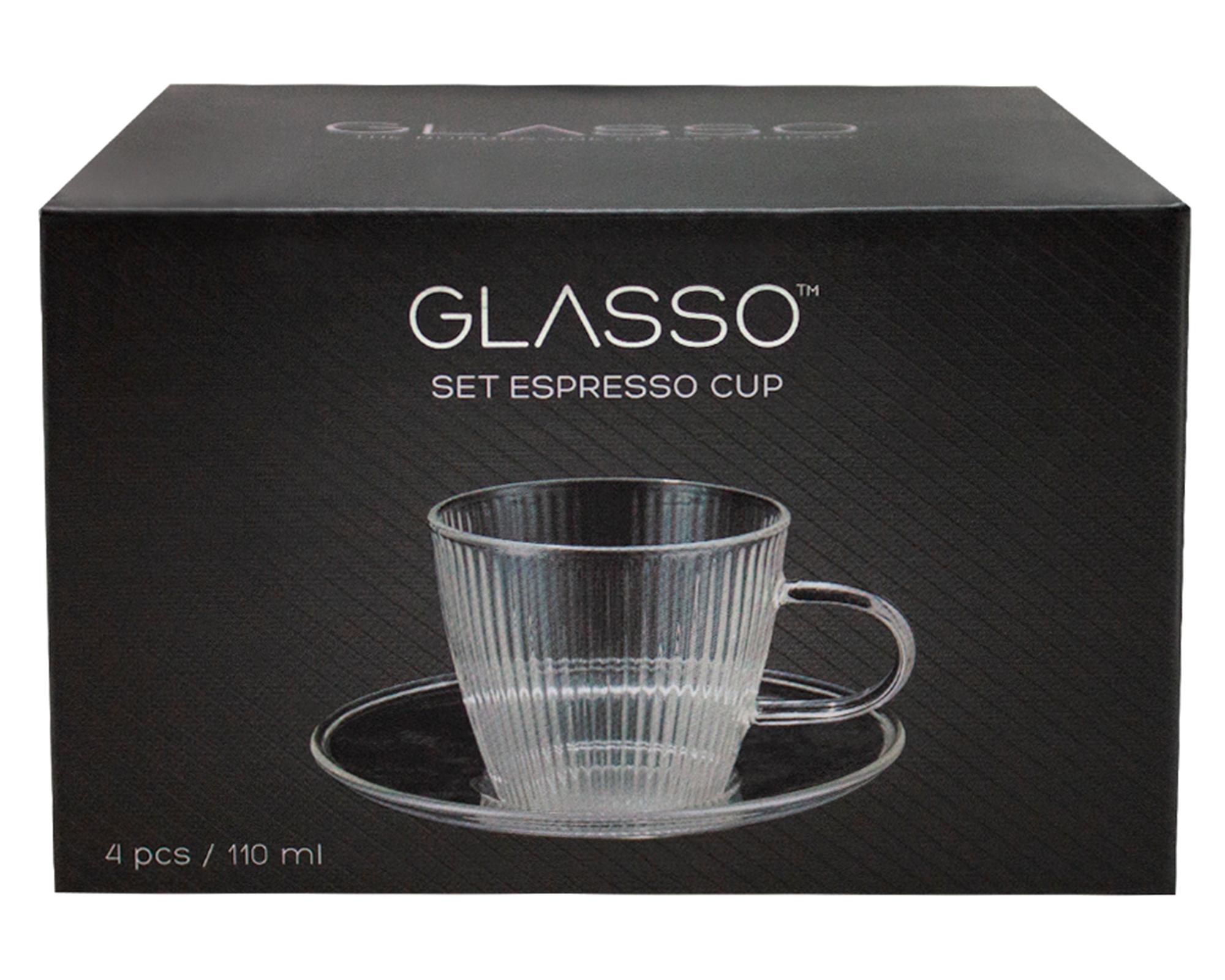 Taza con plato Espresso 110 ml 4 unidades-2