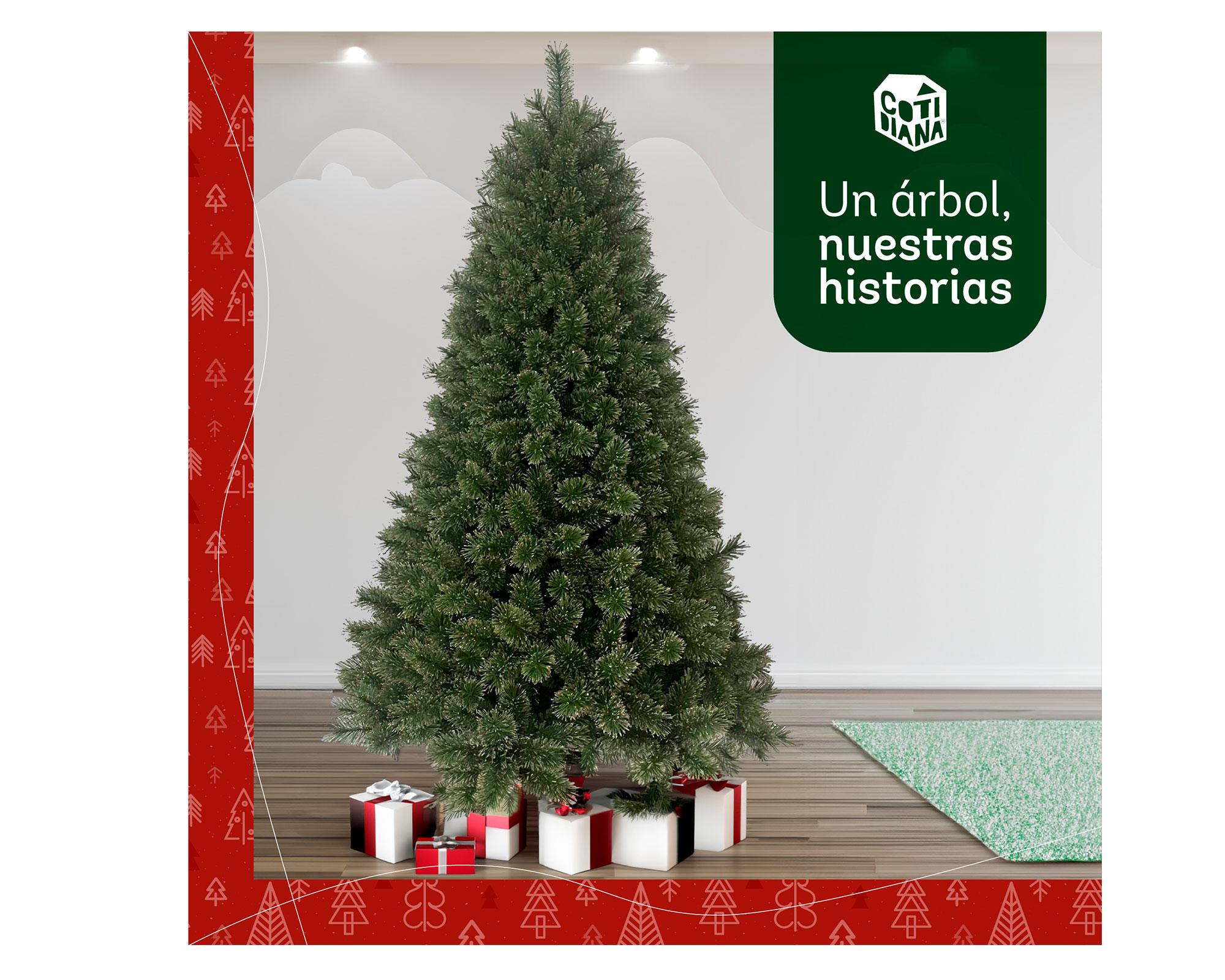 Árbol N°87 puntas glitter 210 cm 928 Ramas-1