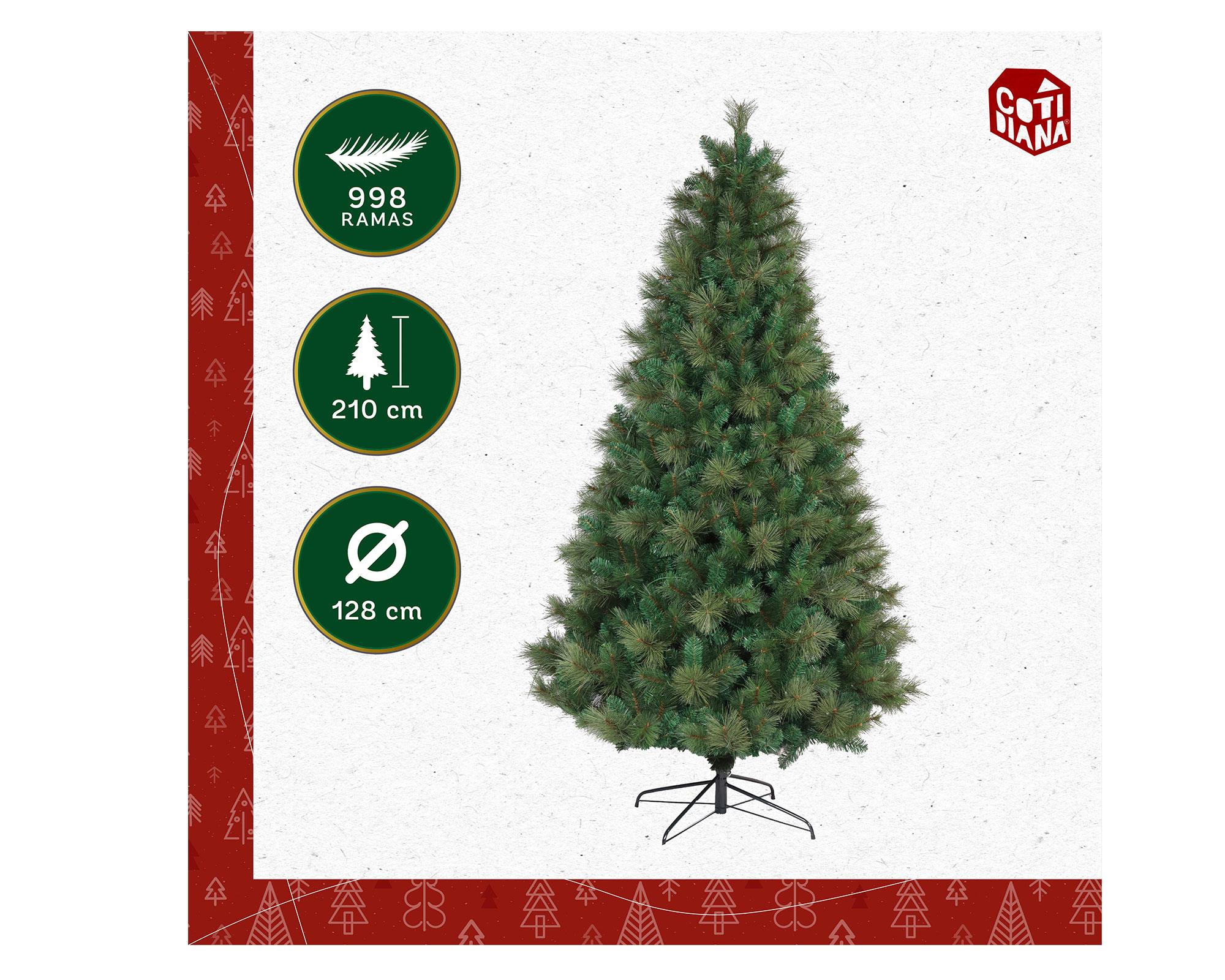 Árbol navidad N96 needle 998 puntas 210x125x125 cm-2