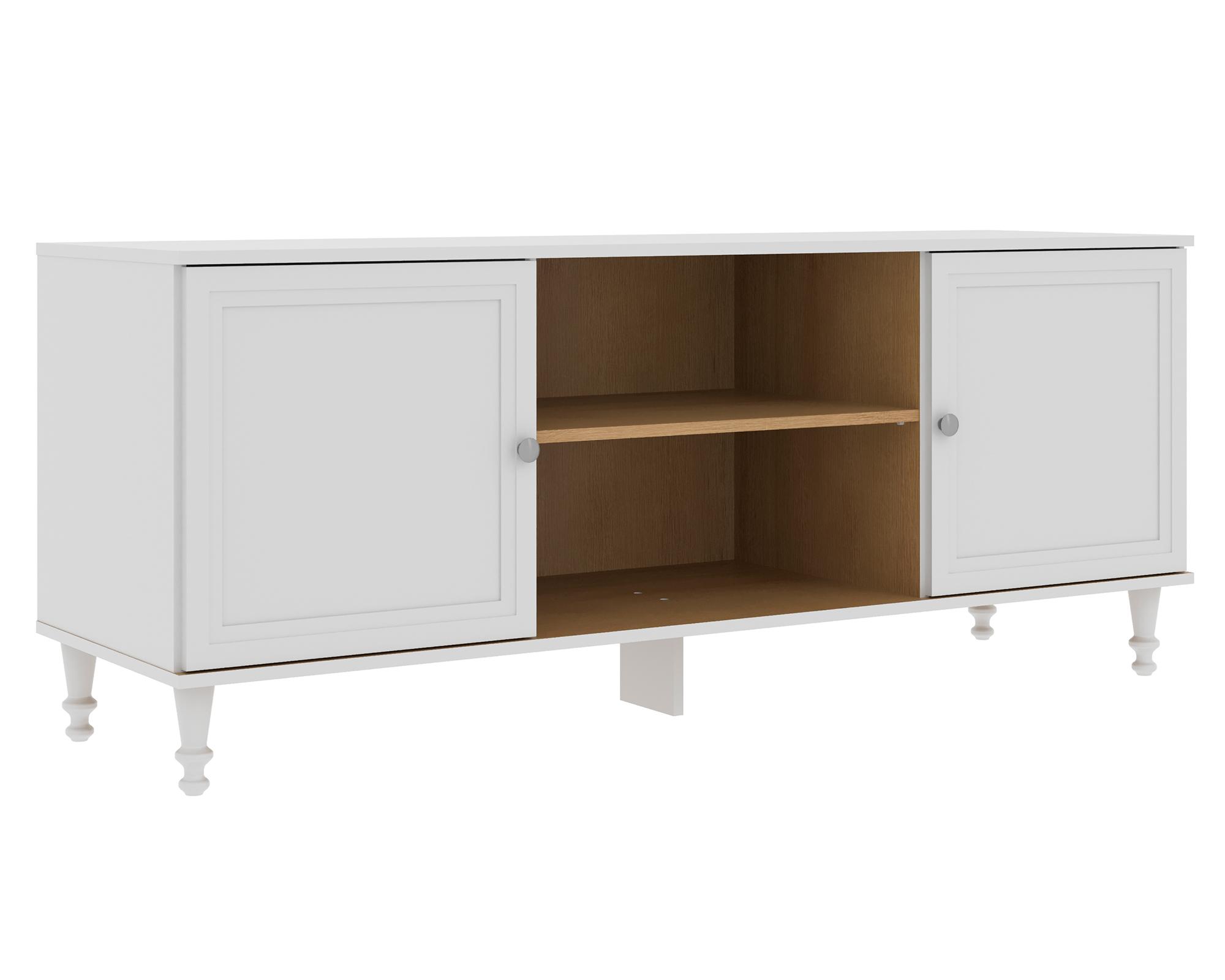 Rack TV Manama blanco 61x150x44.6 cm-0