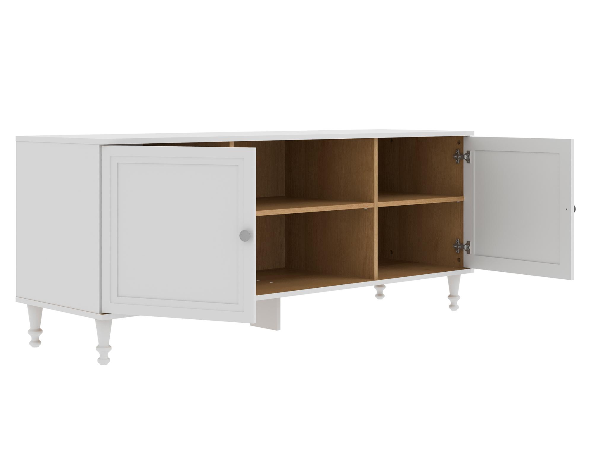 Rack TV Manama blanco 61x150x44.6 cm-1
