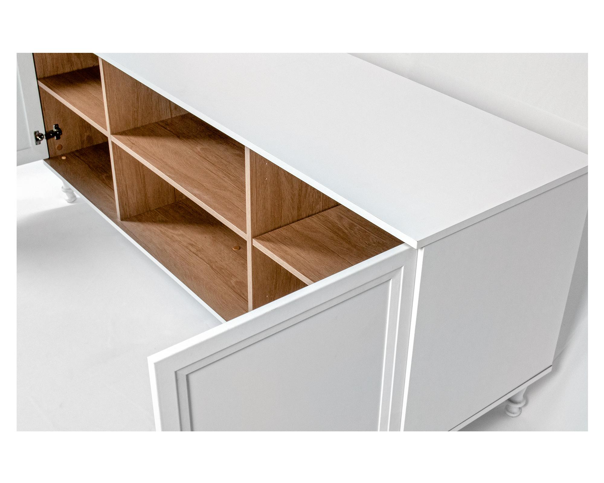 Rack TV Manama blanco 61x150x44.6 cm-4