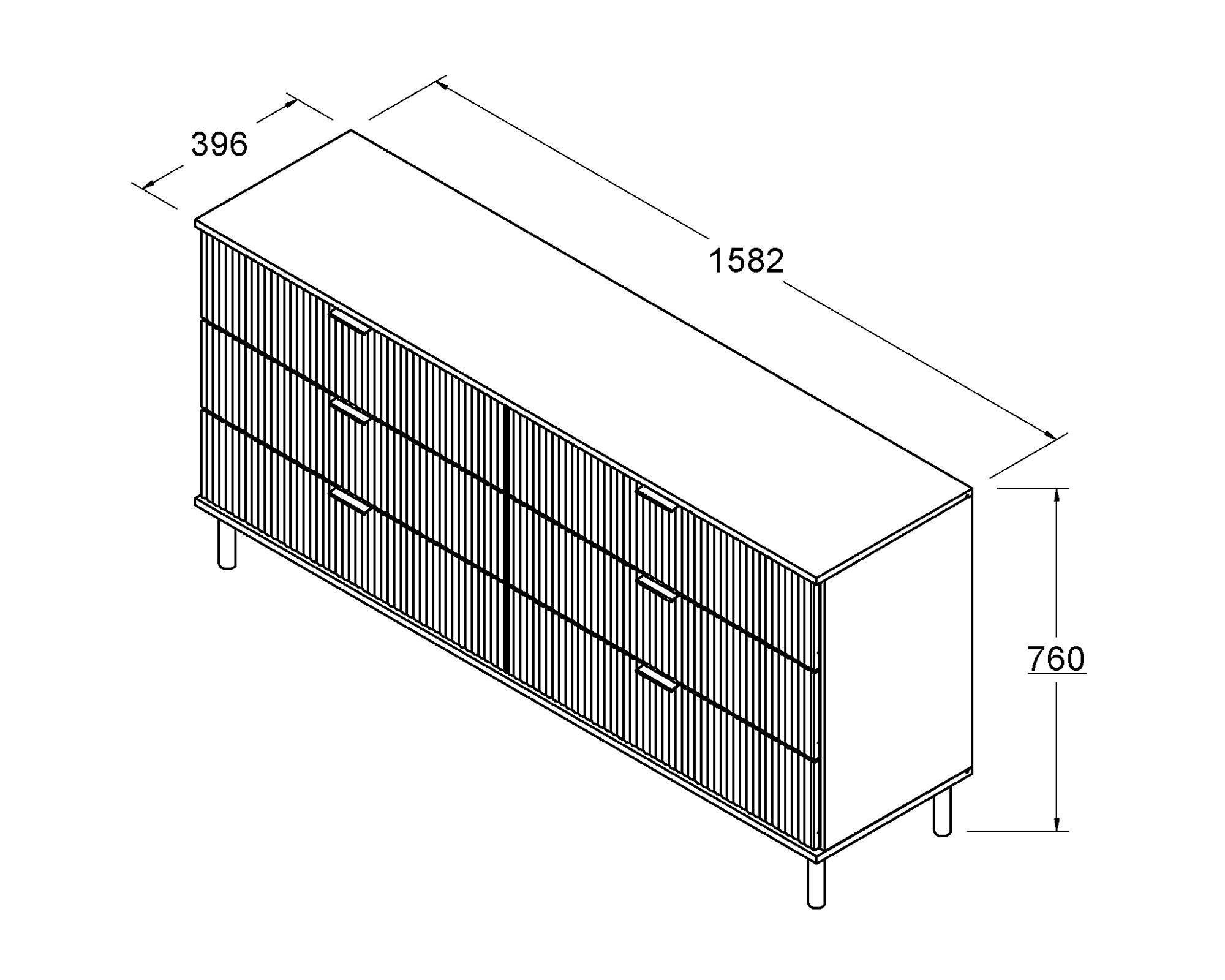 Cómoda Agra natural 6 cajones-3