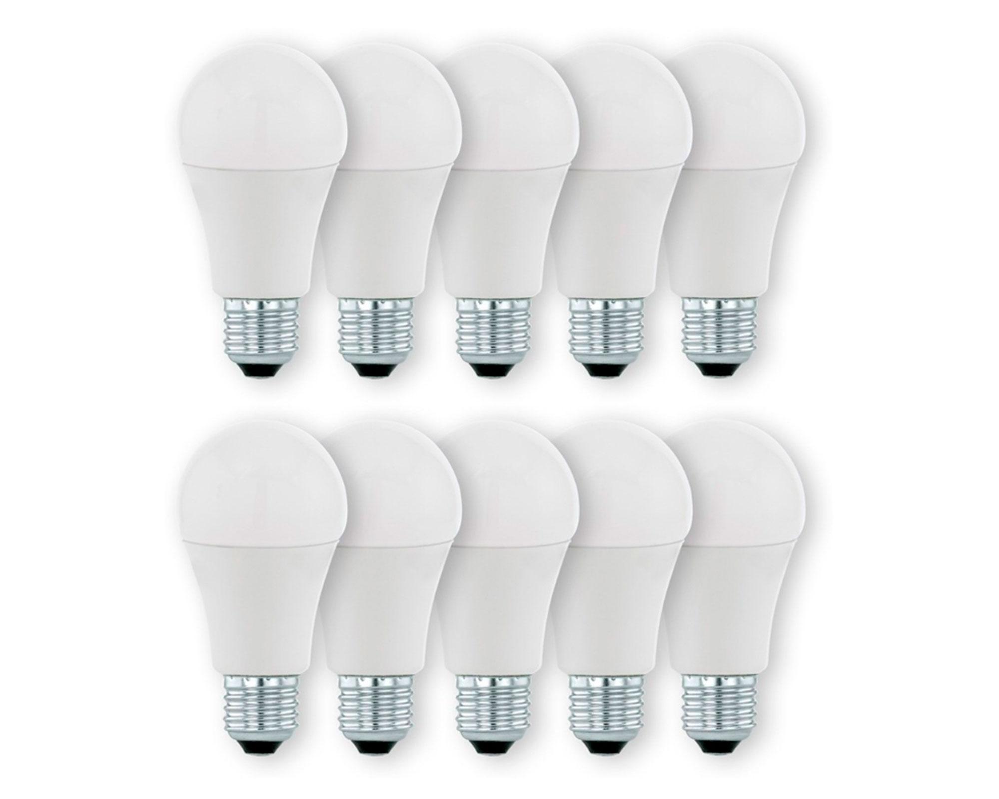 Ampolleta LED 9W E27 luz cálida 10 unidades-0