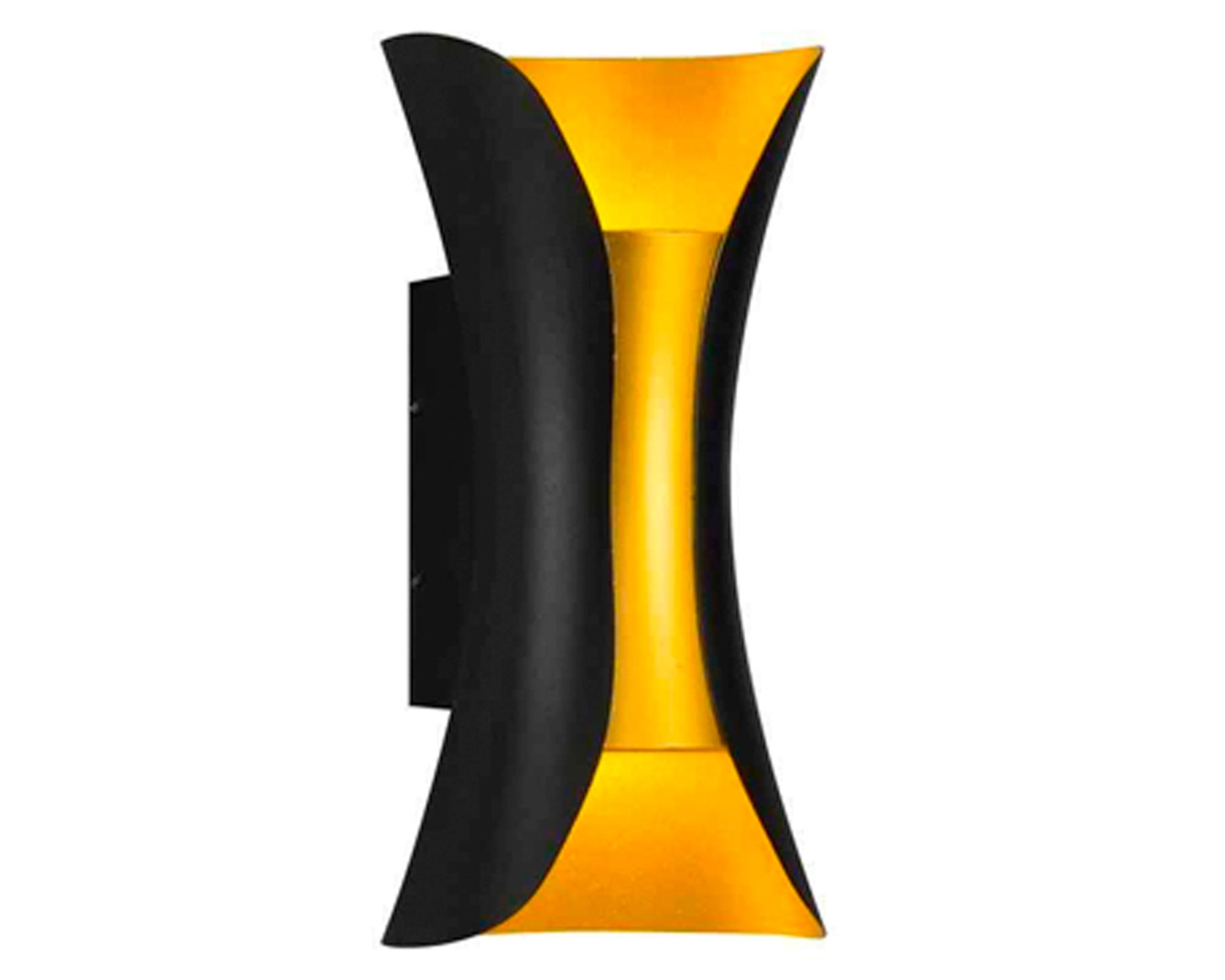 Aplique LED decorativo 6W luz cálida negro-0