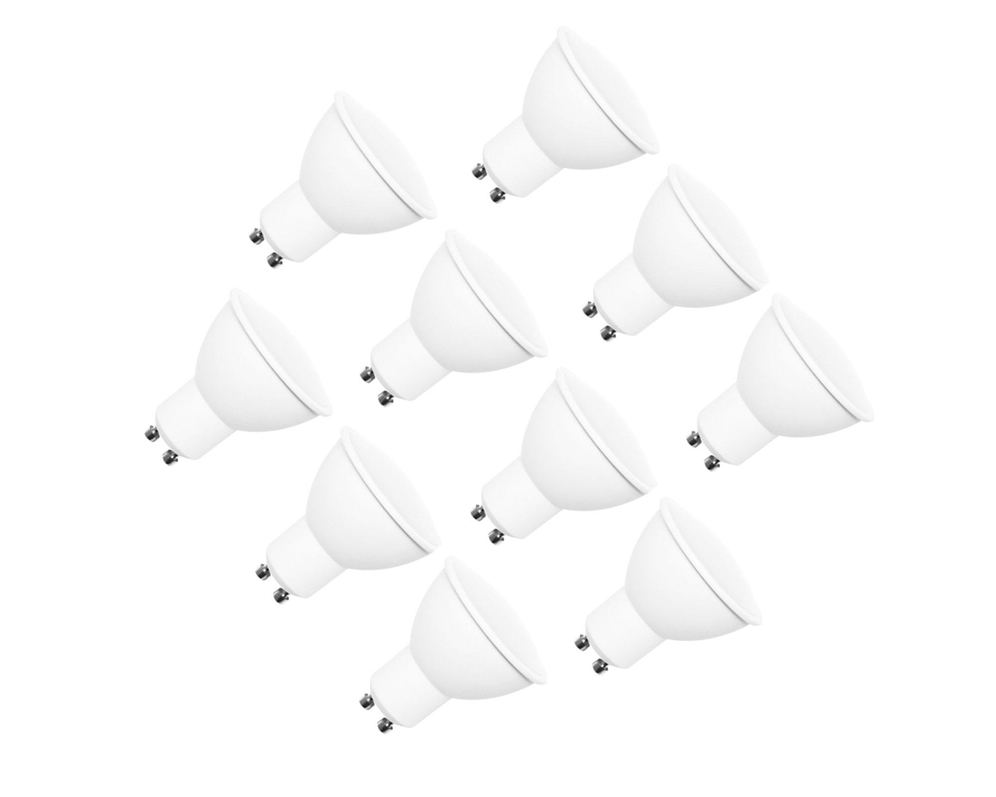 Ampolleta LED 7W GU10 luz cálida 10 unidades-0