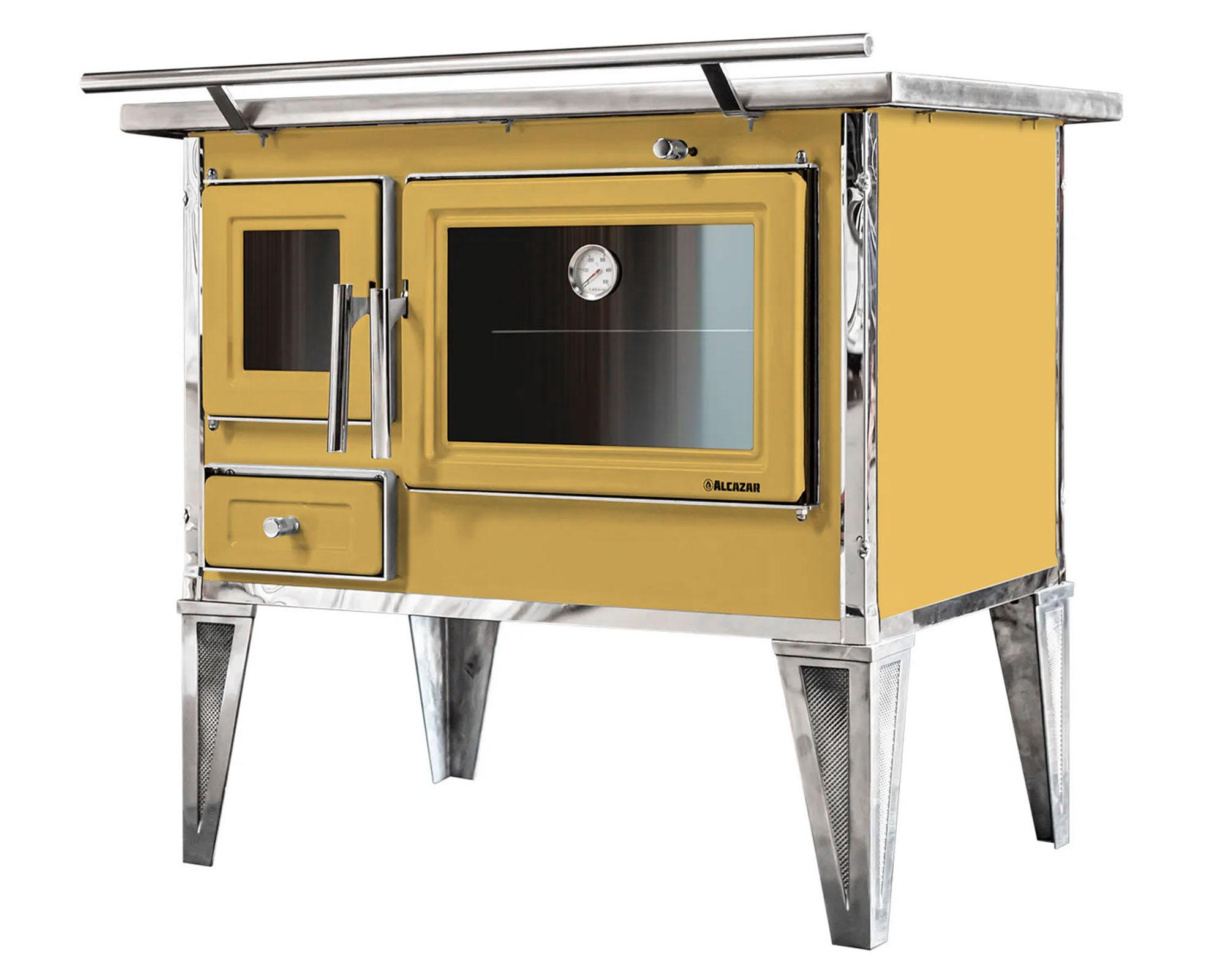 Cocina a leña Calbuco L90 61 lt amarillo-2