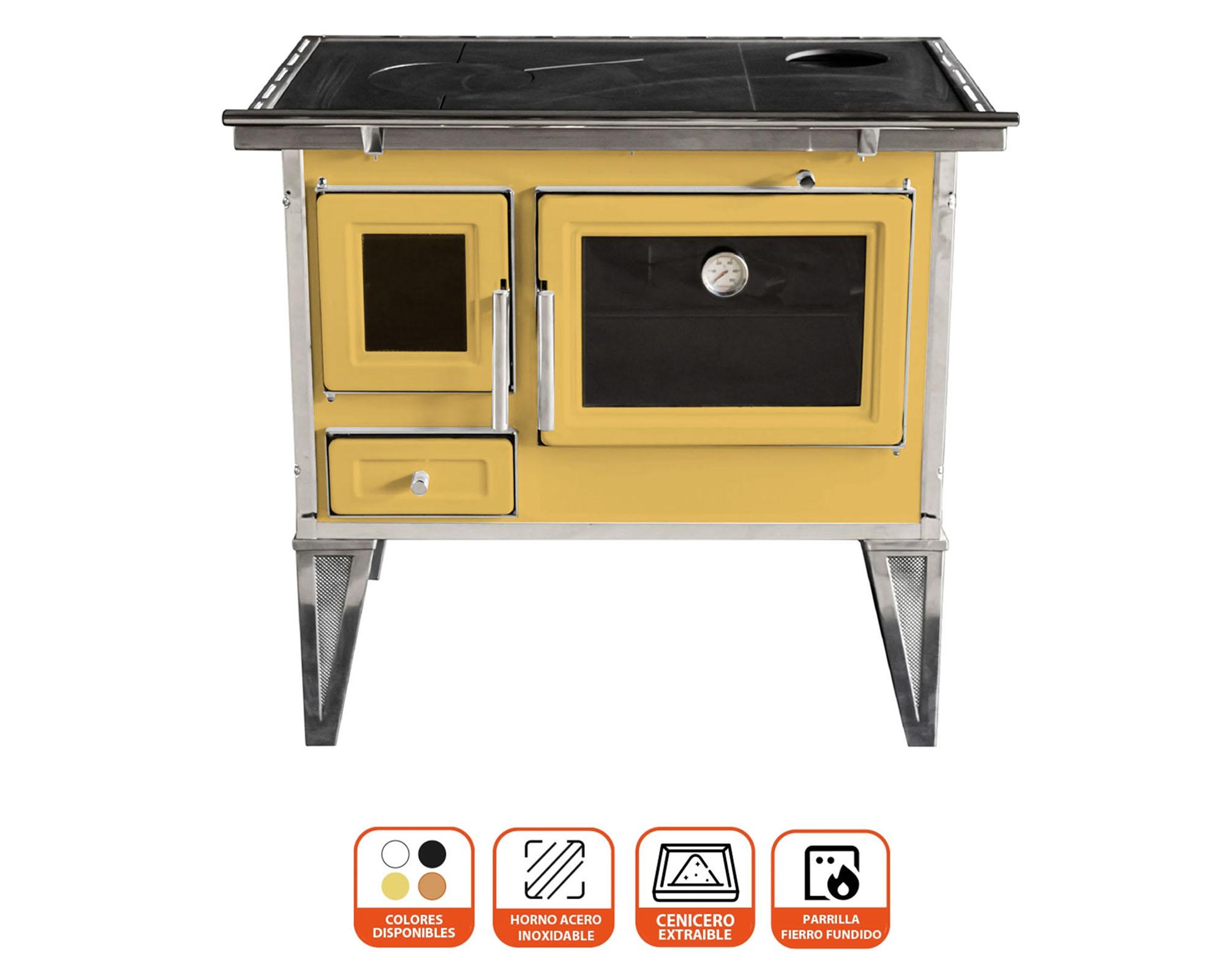 Cocina a leña Calbuco L90 61 lt amarillo-1