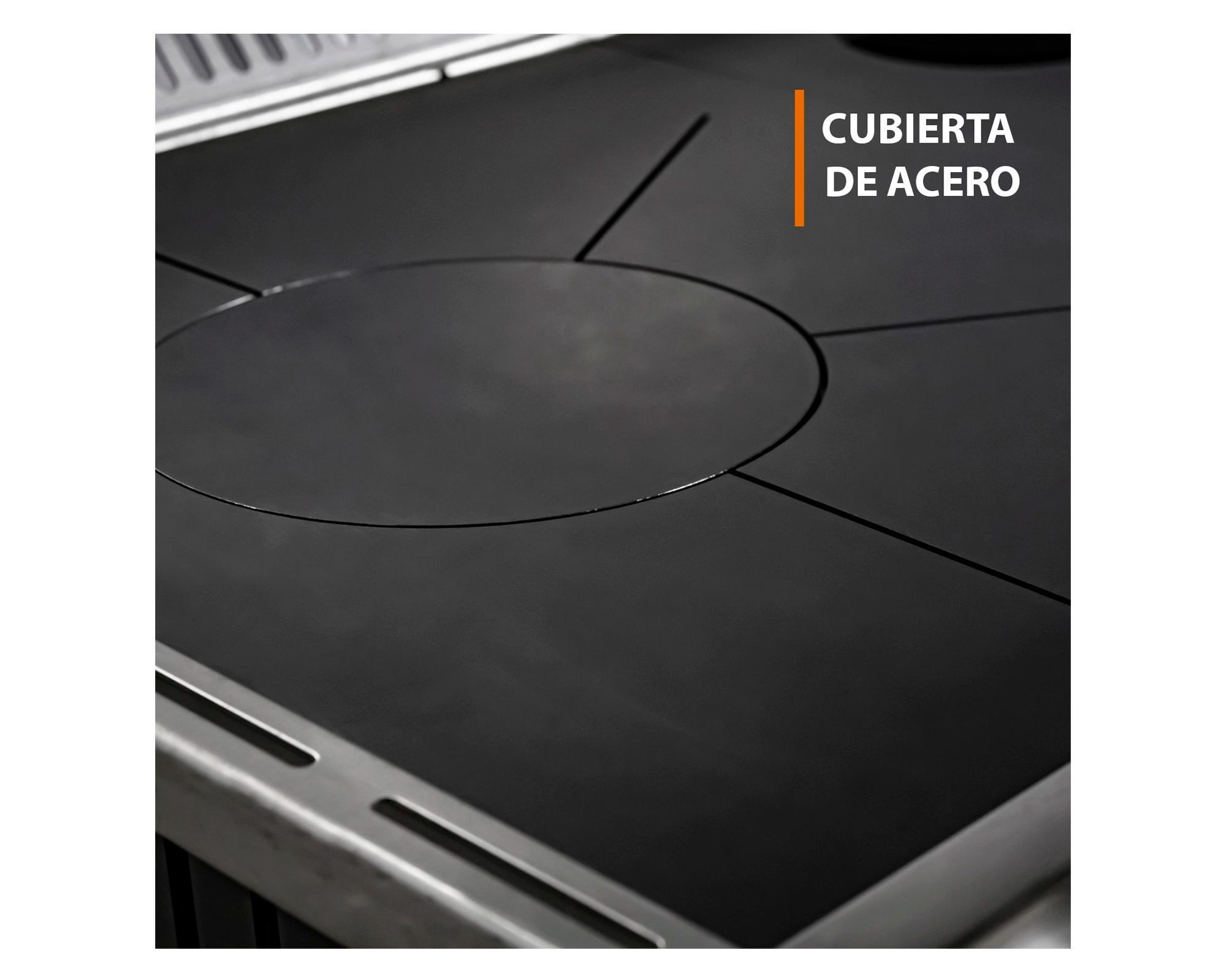 Cocina a leña Calbuco L90 blanca 61 lt-3