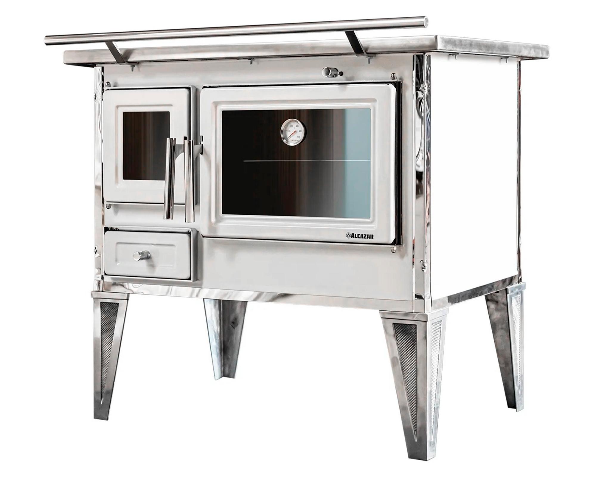 Cocina a leña Calbuco L90 blanca 61 lt-2