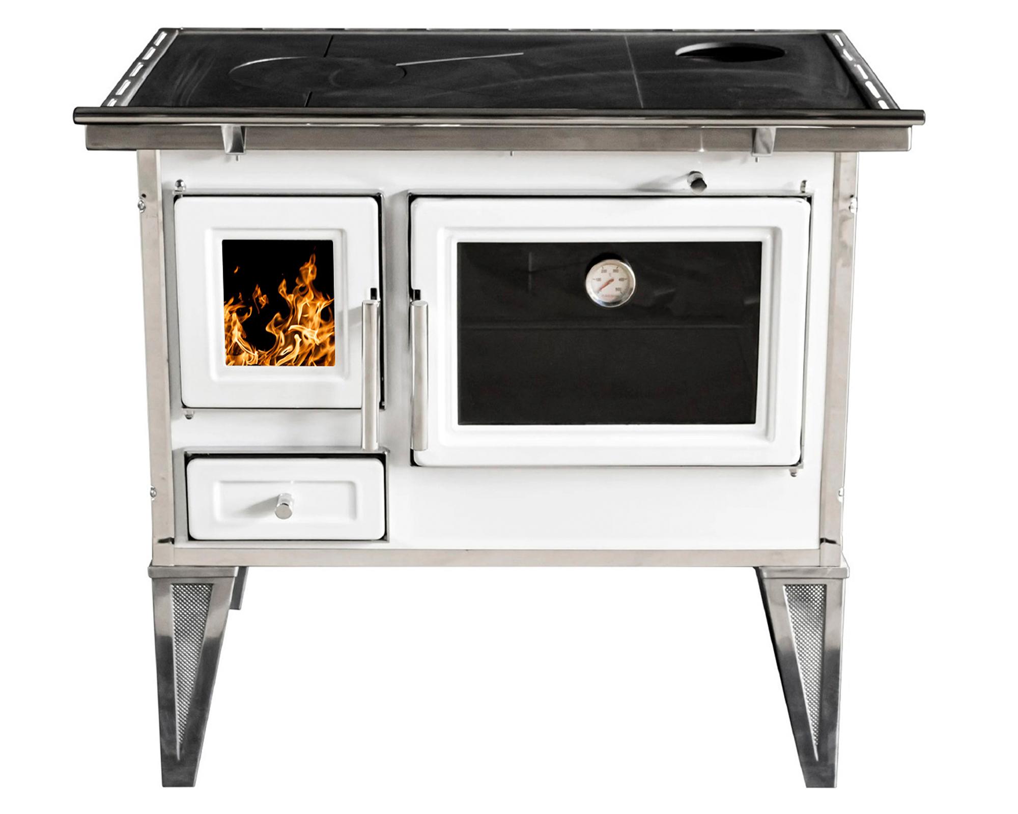 Cocina a leña Calbuco L90 blanca 61 lt-0