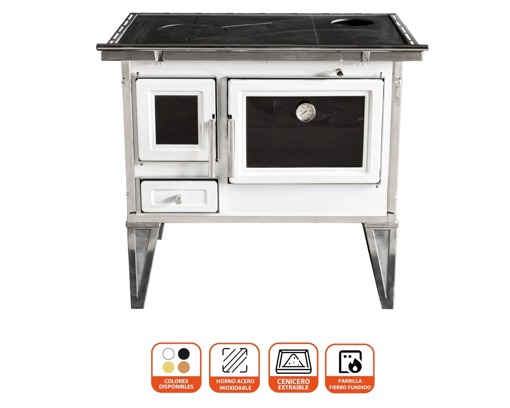 Cocina leña Calbuco L80 blanco-1