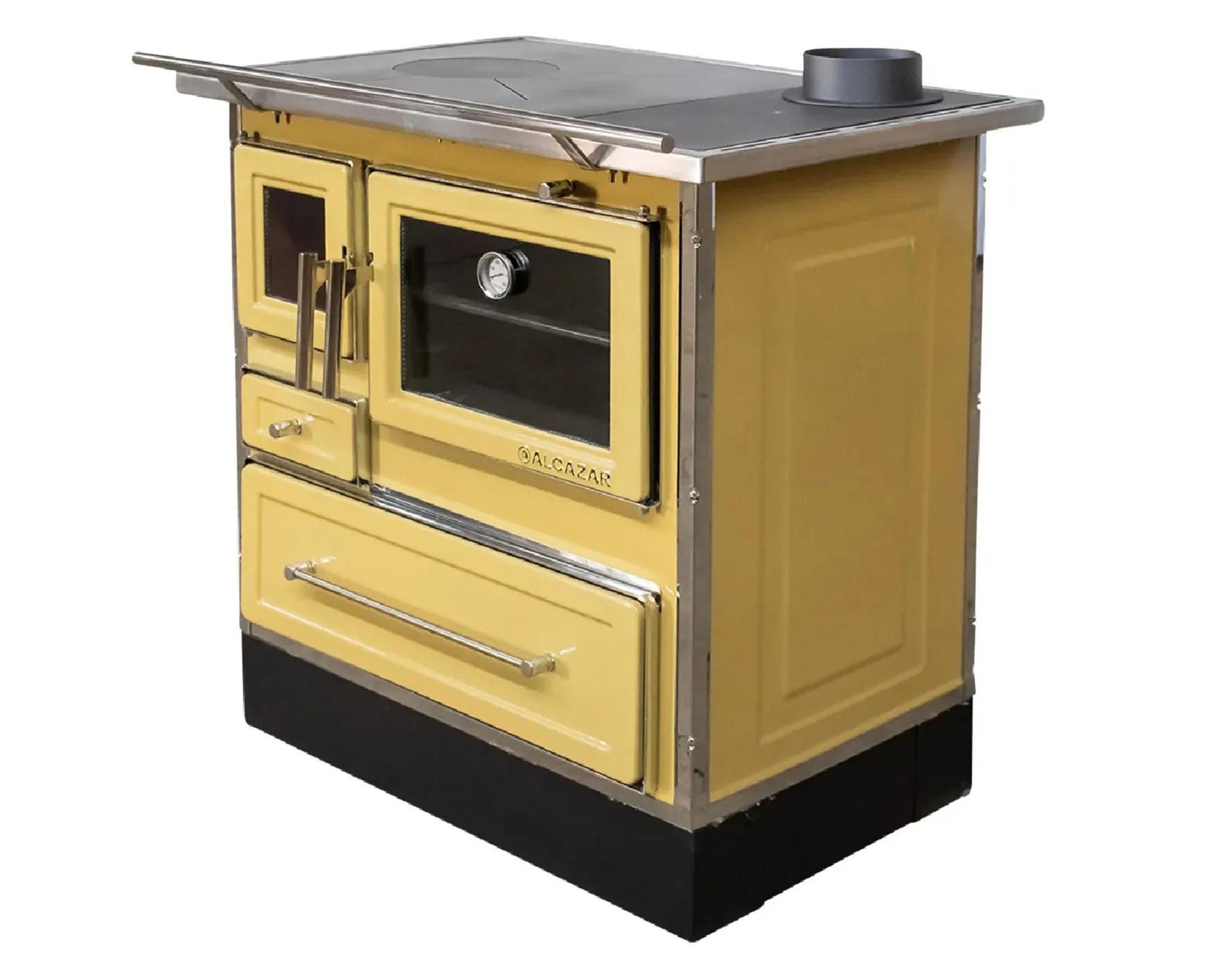 Cocina a leña Calbuco MZ90 amarilla 50 lt-2