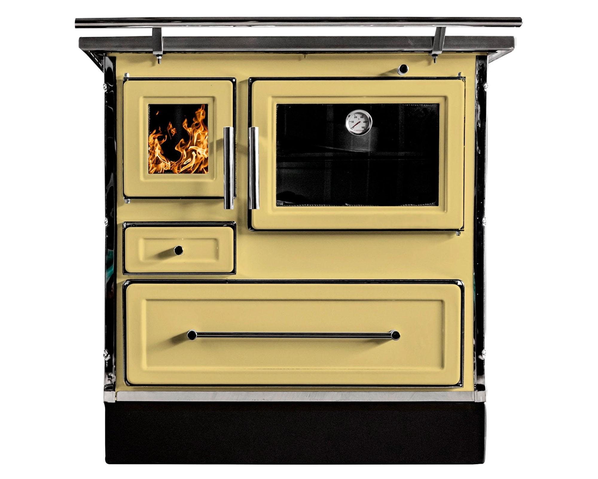 Cocina a leña Calbuco MZ90 amarilla 50 lt-0