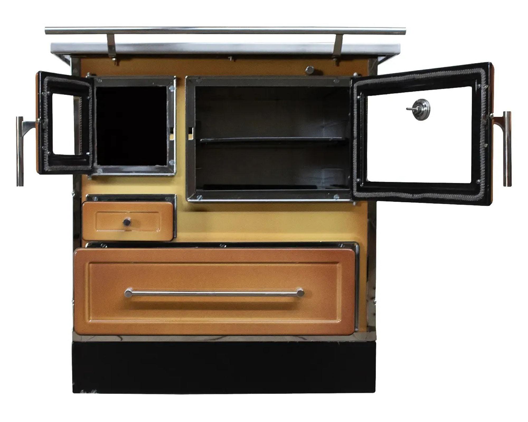 Cocina a leña Calbuco MZ90 difumada 50 lt-2