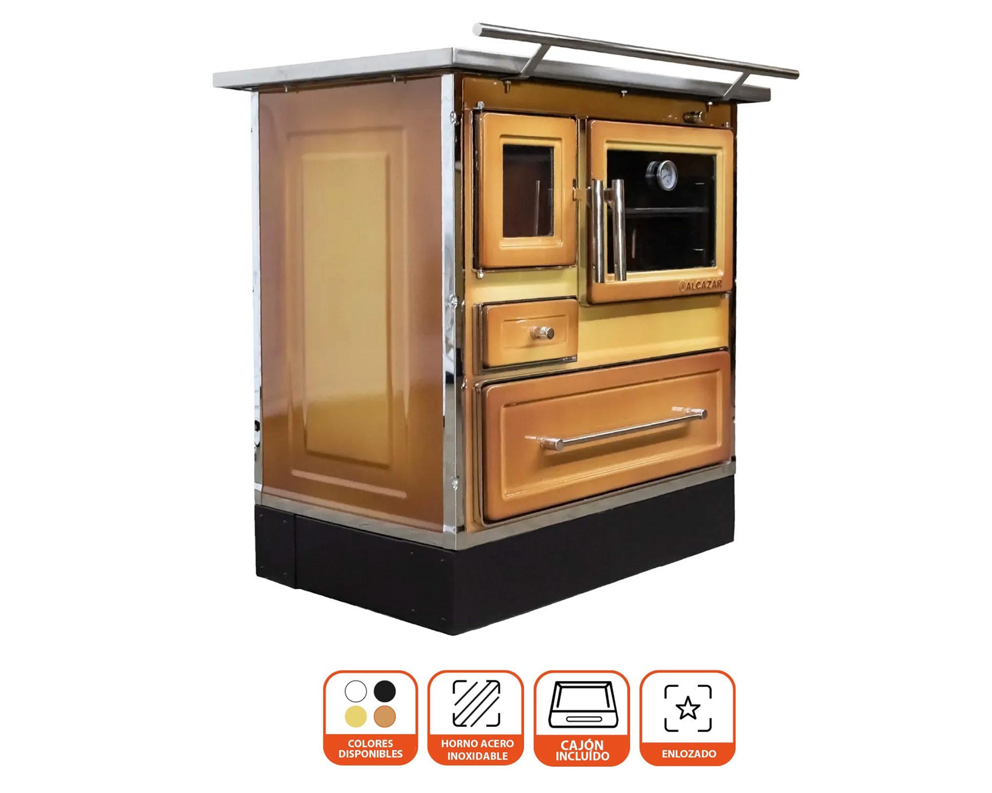 Cocina a leña Calbuco MZ90 difumada 50 lt-1