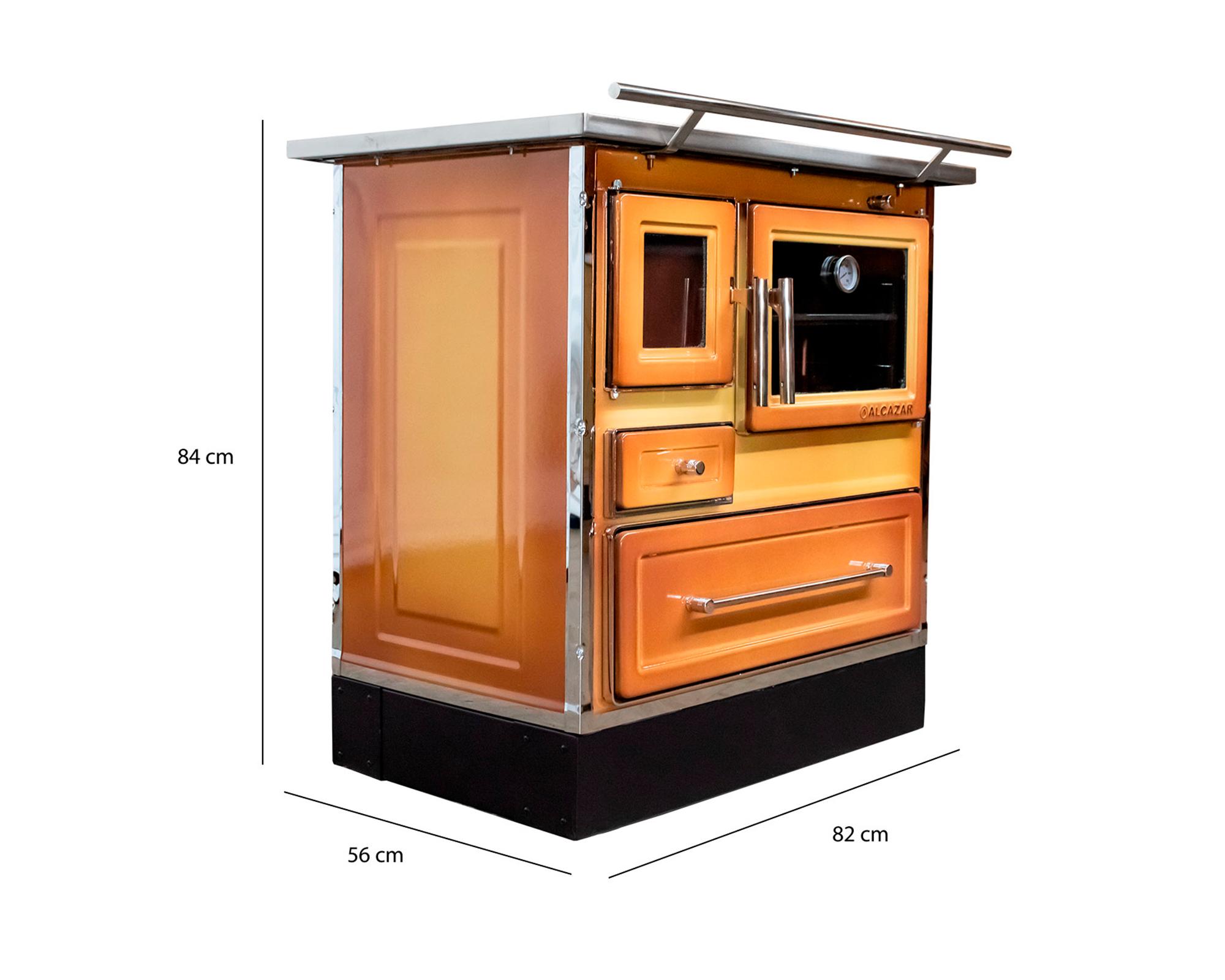 Cocina a leña Calbuco MZ80 difumada 40 lt-2