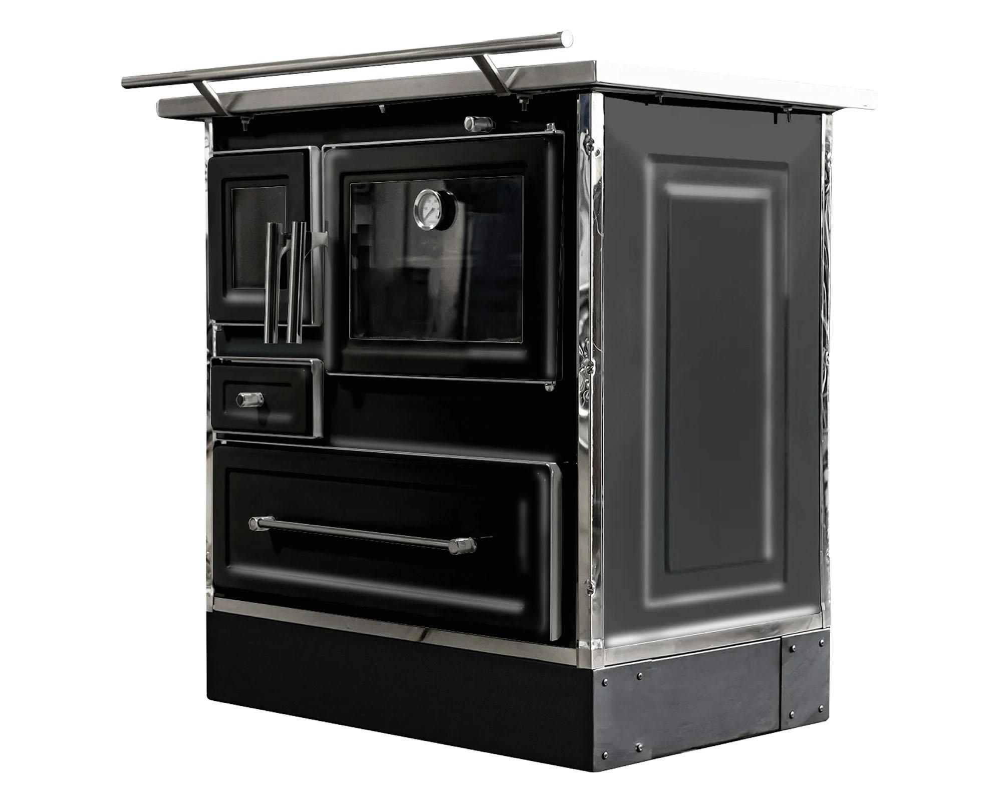 Cocina a leña Calbuco MZ80 negra 40 lt-3