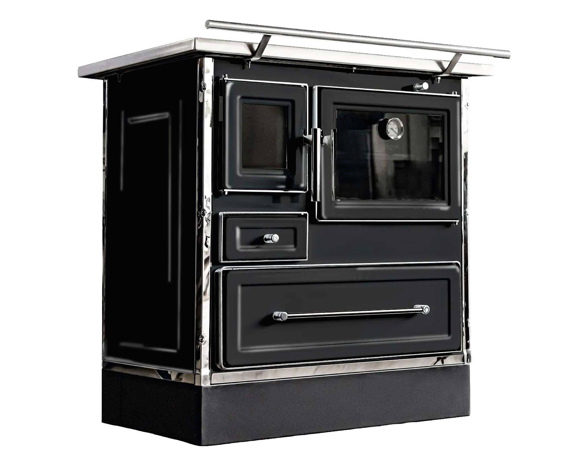 Cocina a leña Calbuco MZ80 negra 40 lt-2