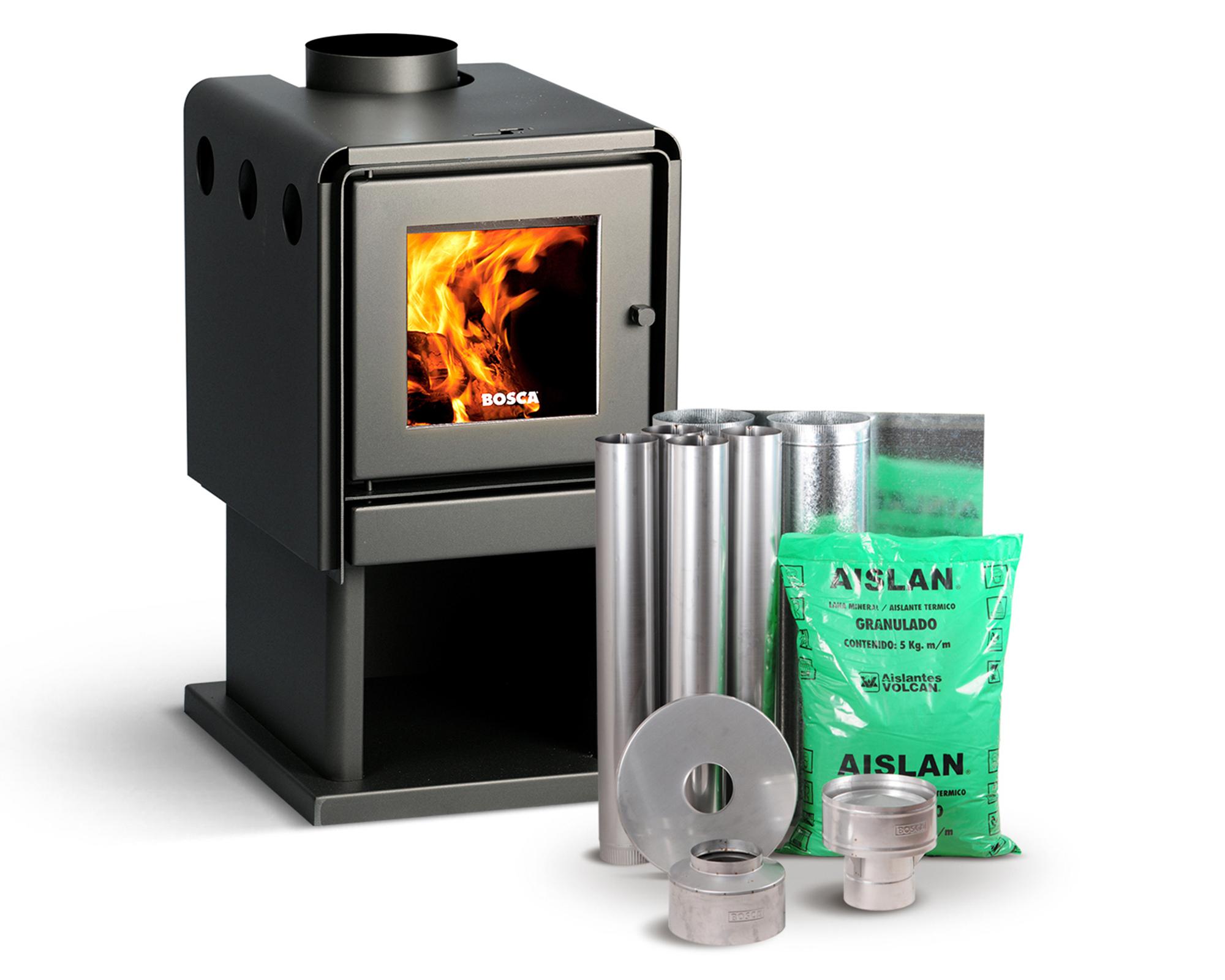 Calefactor a Leña Limit 360 + Kit Base 6" x4 mts-0