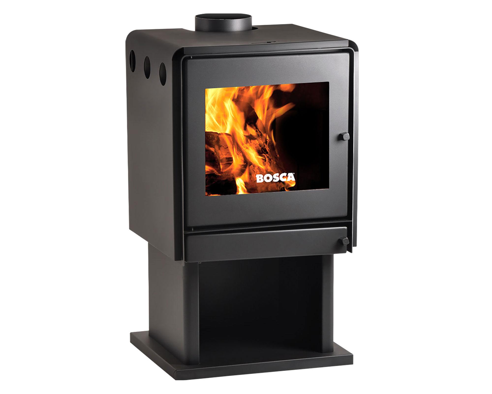 Estufa a leña Limit 480 gris 14 kW + kit de instalación-2