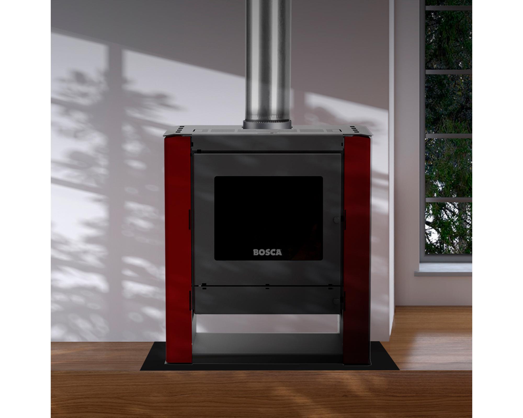 Calefactor a leña 12.2 kW/hr Gold 500 burdeo-3
