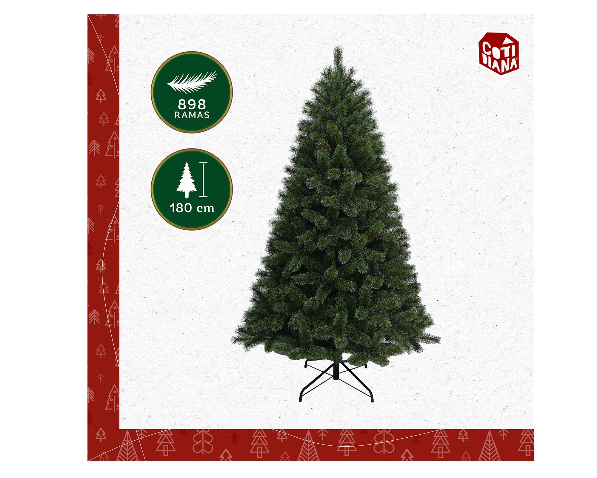 Árbol navidad 180 cm Puntas blancas 898 ramas-2