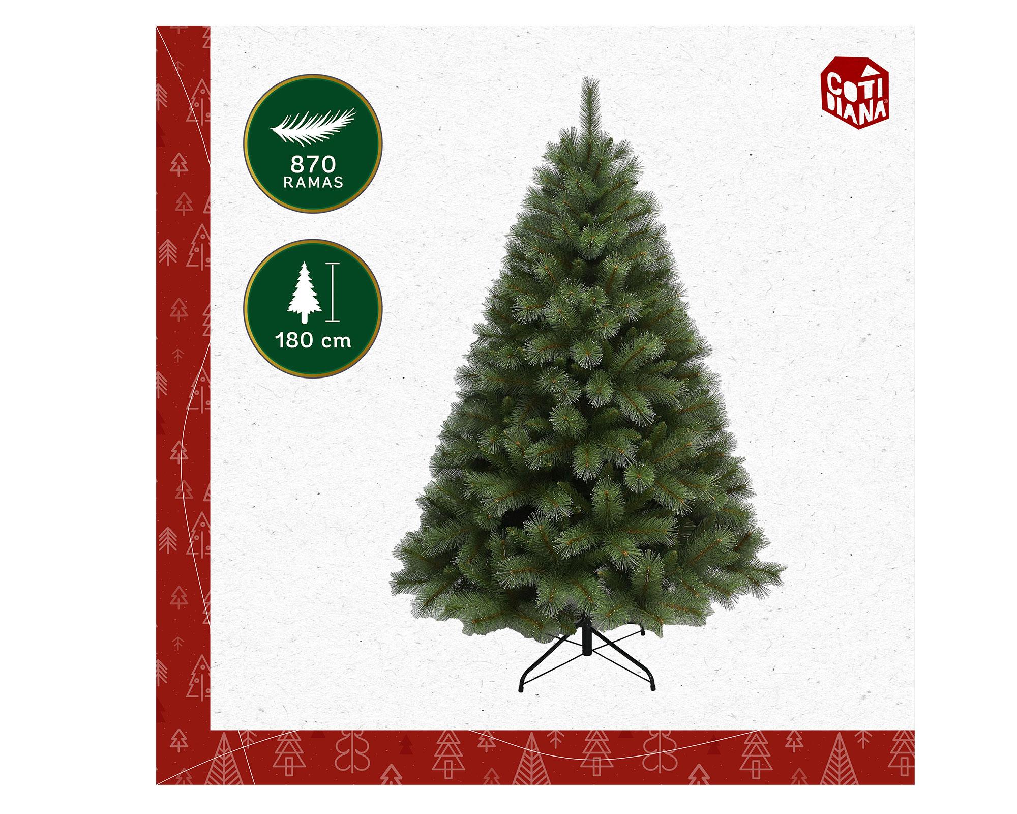 Árbol navidad N° 88 Puntas blancas 870 Ramas 180 cm-2