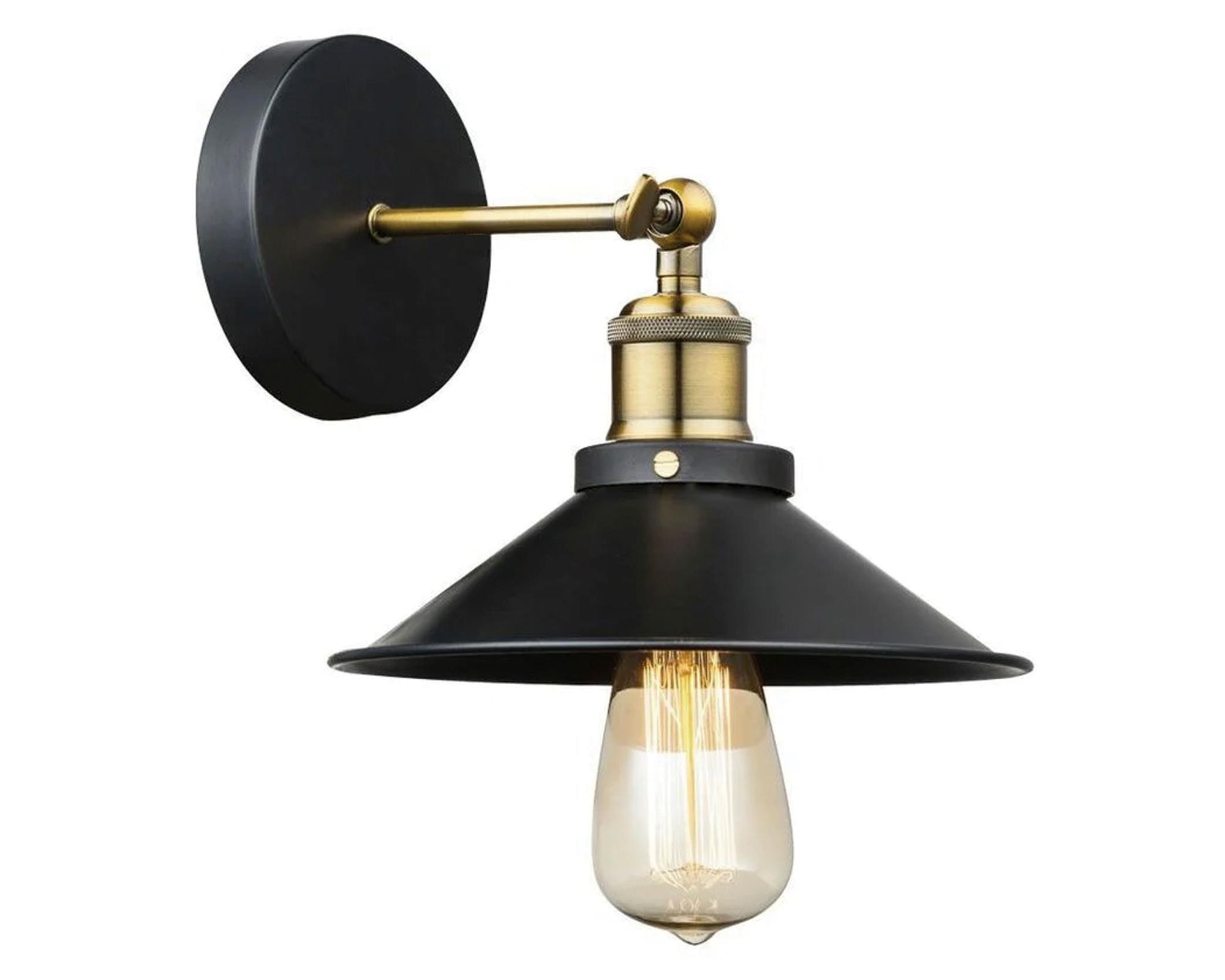 Aplique LED 1L estilo lámpara industrial negro-1