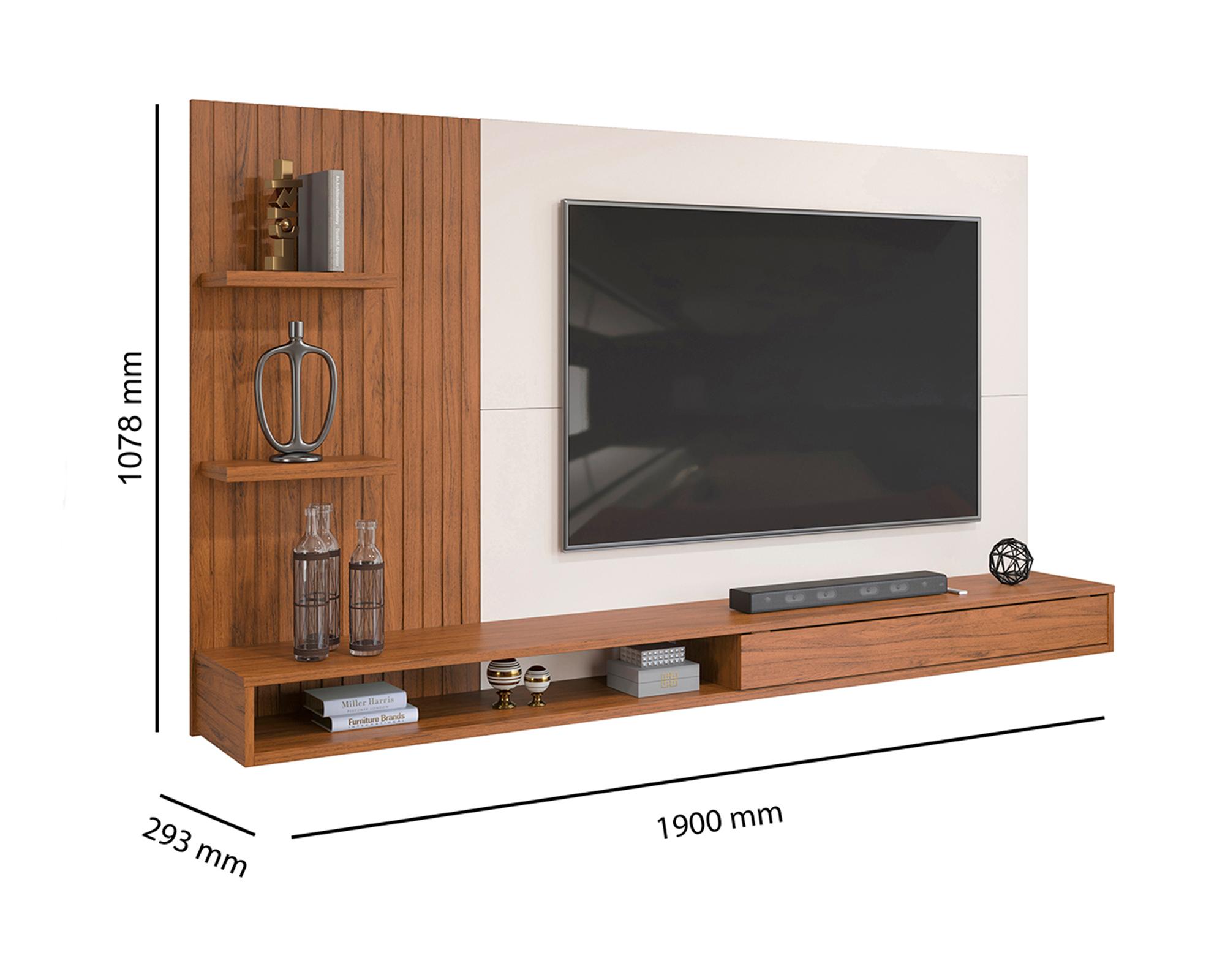 Panel TV 60" Bento 1 puerta café-4