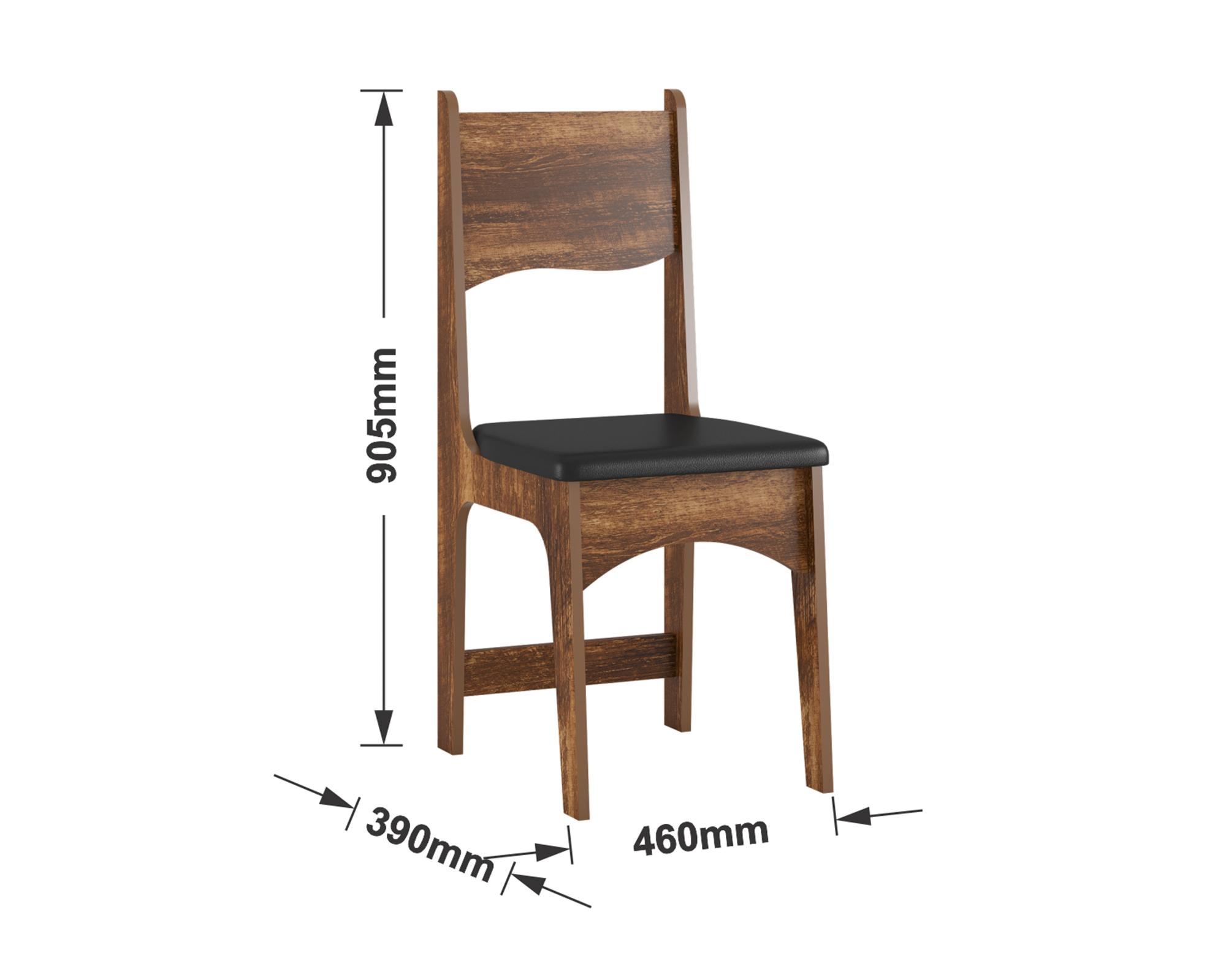 Comedor 6 sillas rectangular Perola Nicoli rústico café-5