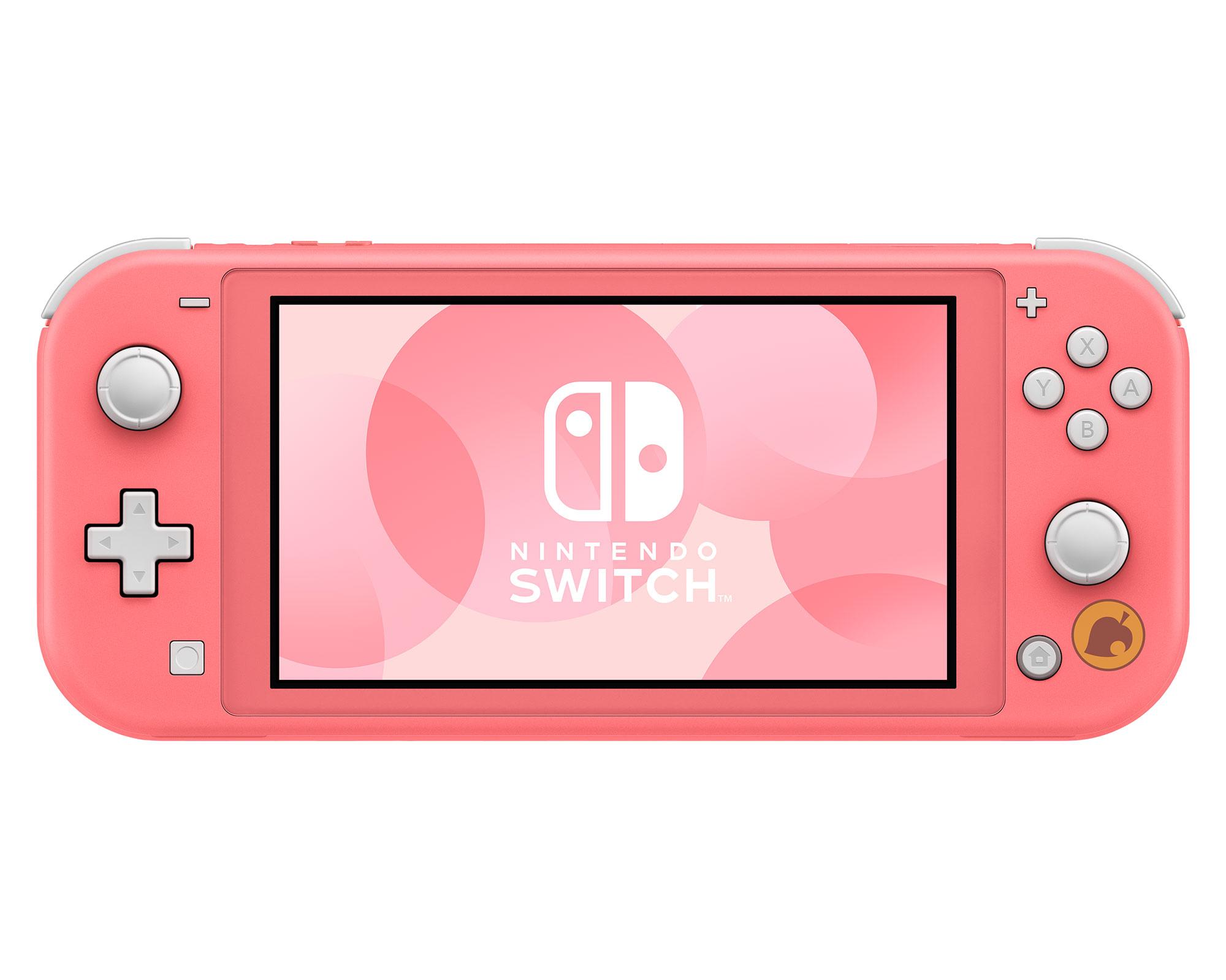 Consola Nintendo Switch Lite Isabelle's Aloha coral + juego Animal Crossing-0