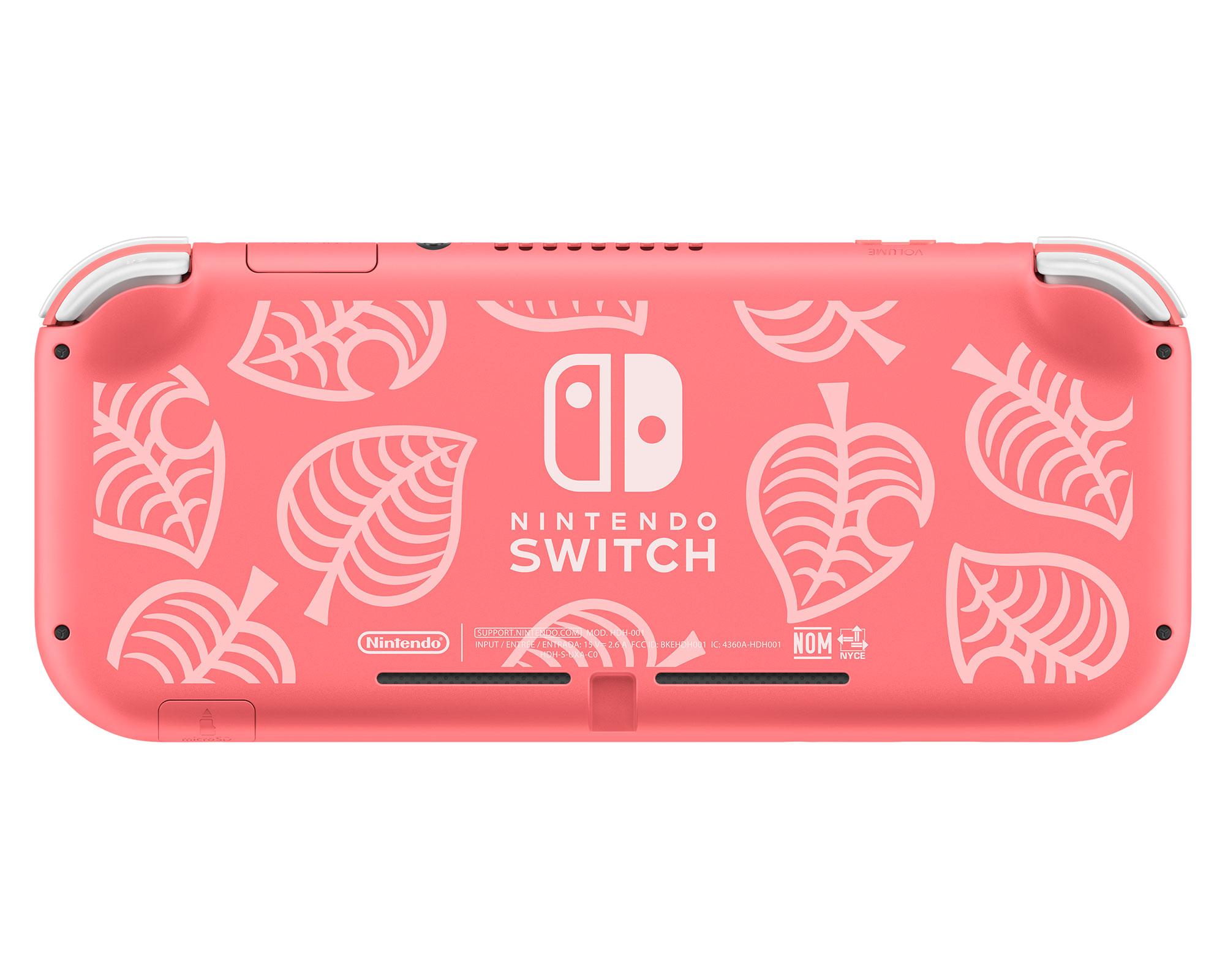 Consola Nintendo Switch Lite Isabelle's Aloha coral + juego Animal Crossing-1