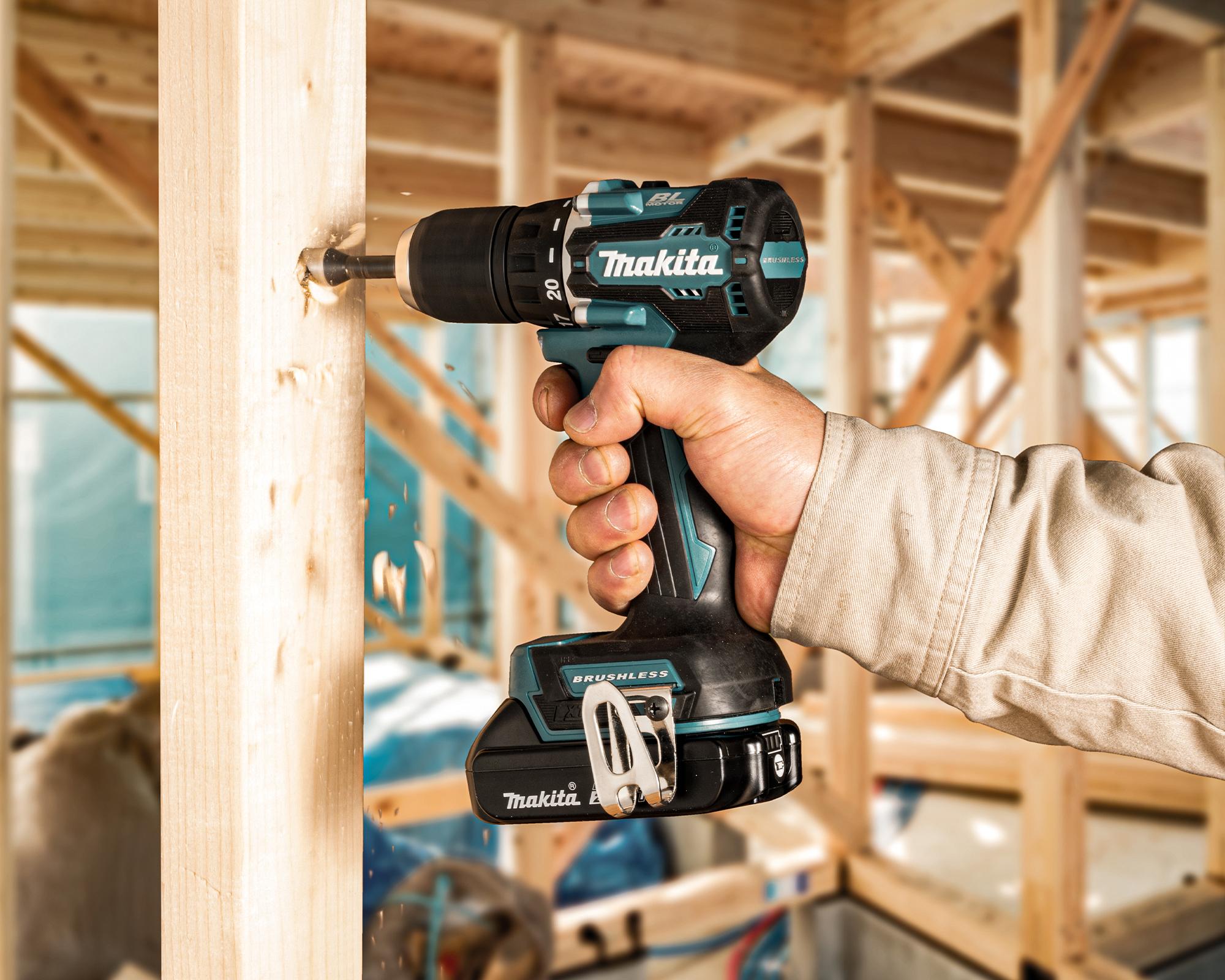 Kit taladro atornillador inalámbrico 18V 13 mm DDF487RFJ-1 + juego de brocas-3