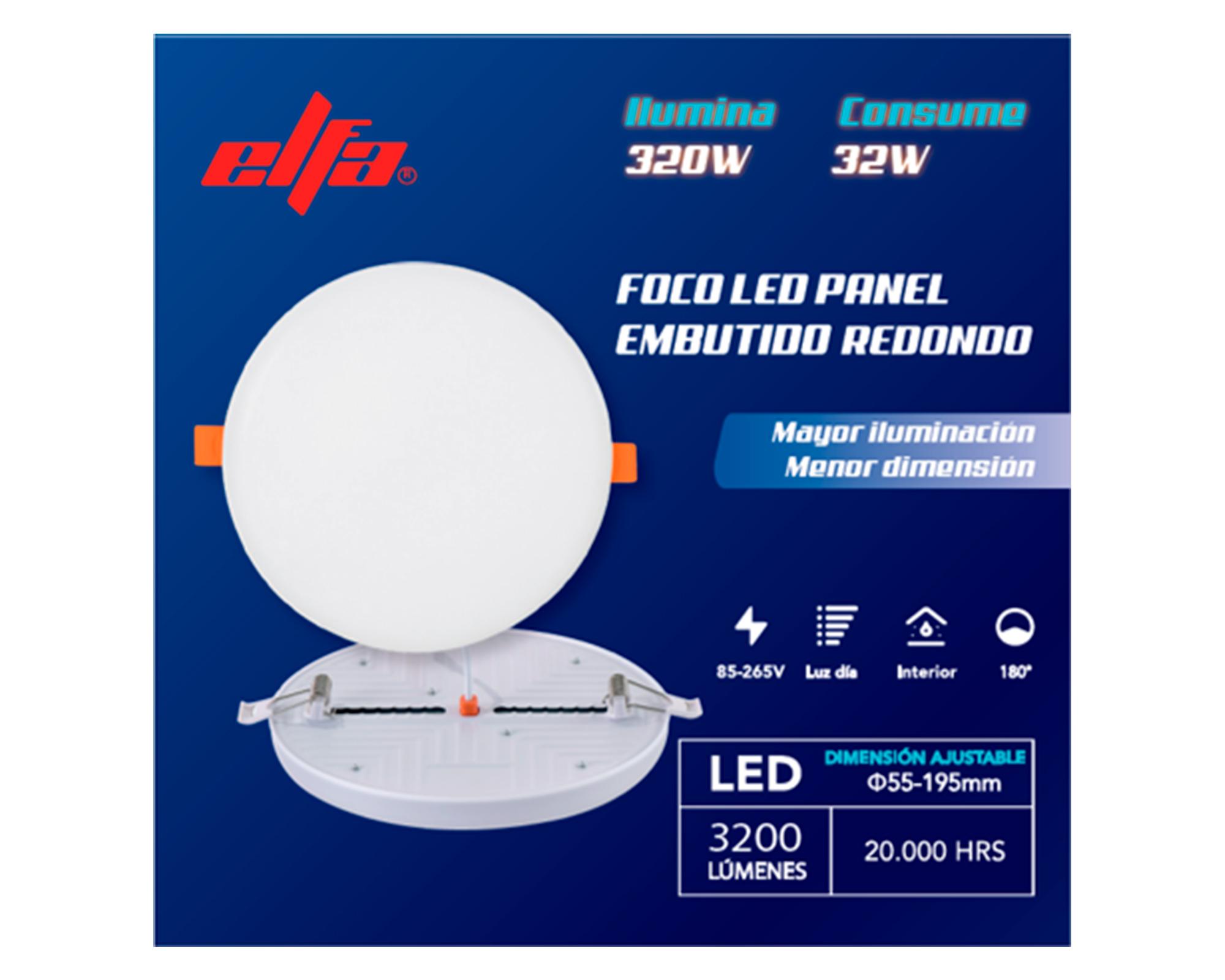Foco embutido led ajustable redondo 32W 22 cm luz fría blanco-2