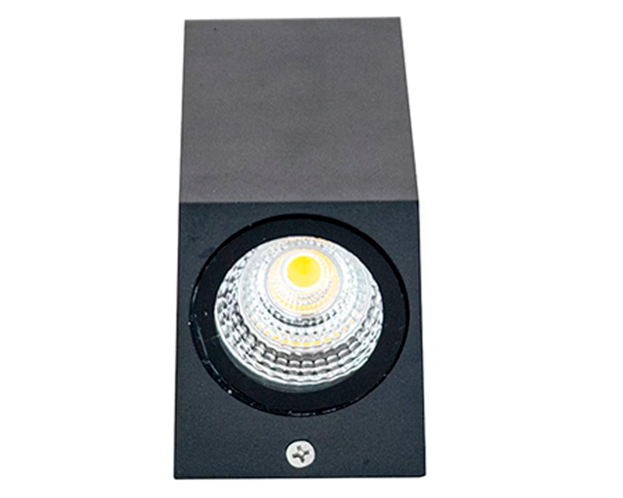 Aplique LED 3W 2L luz cálida negro-1