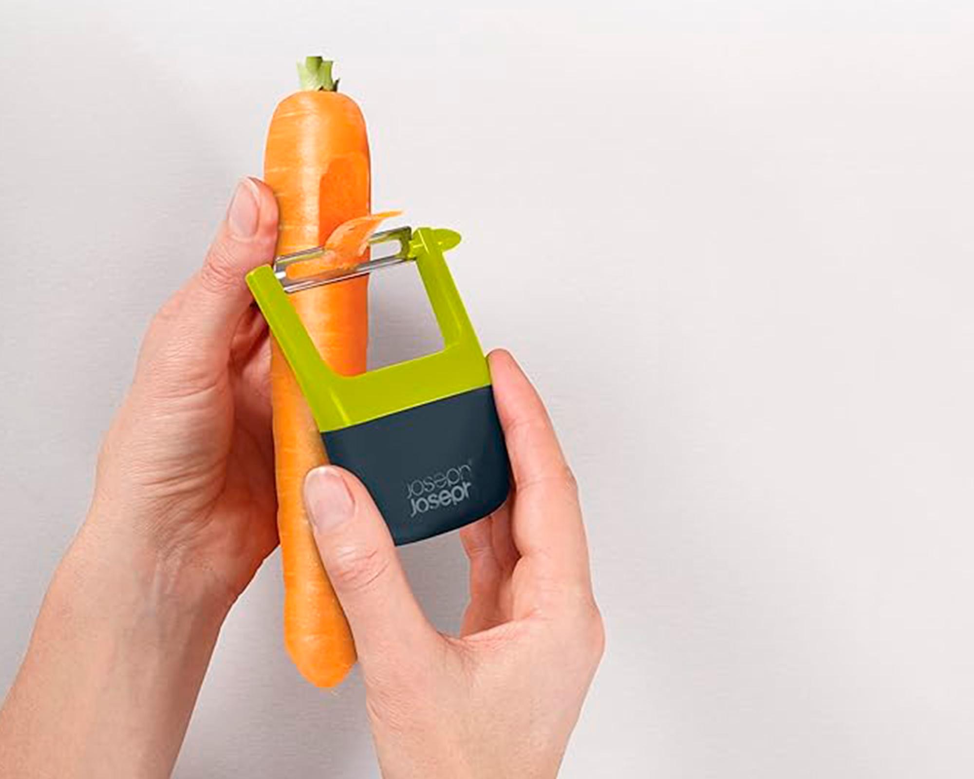 Pelador recto gris/verde 9x8x2.4 cm-2