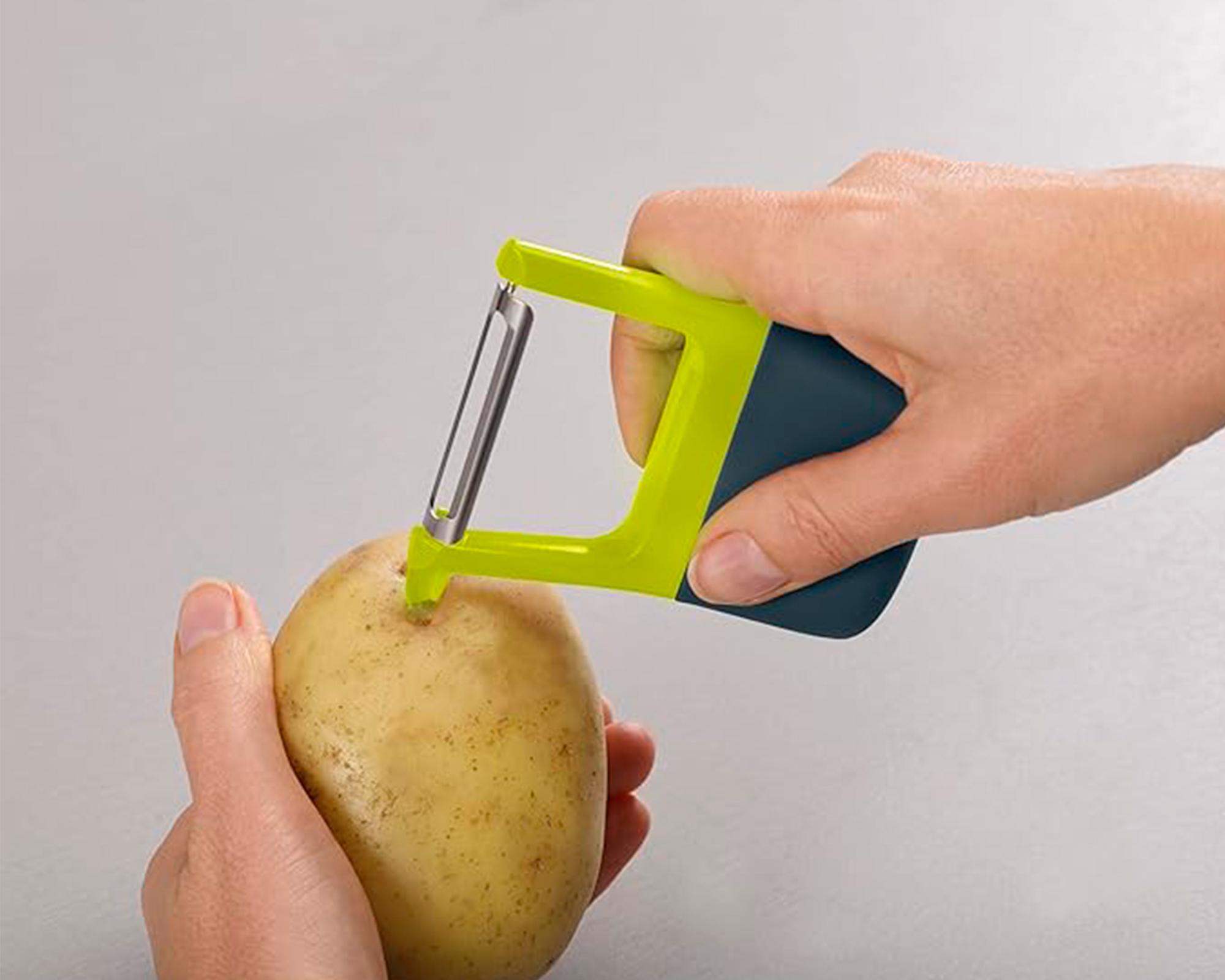 Pelador recto gris/verde 9x8x2.4 cm-1