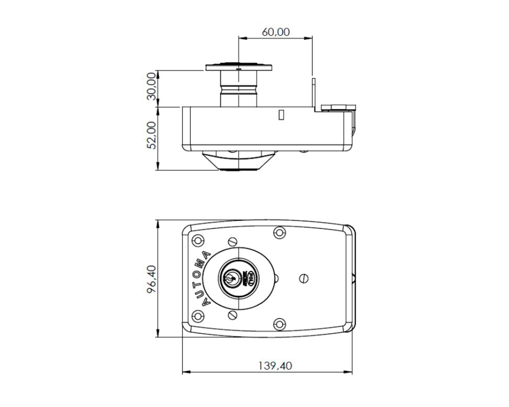 Cerradura Automa 3100 52 mm-3