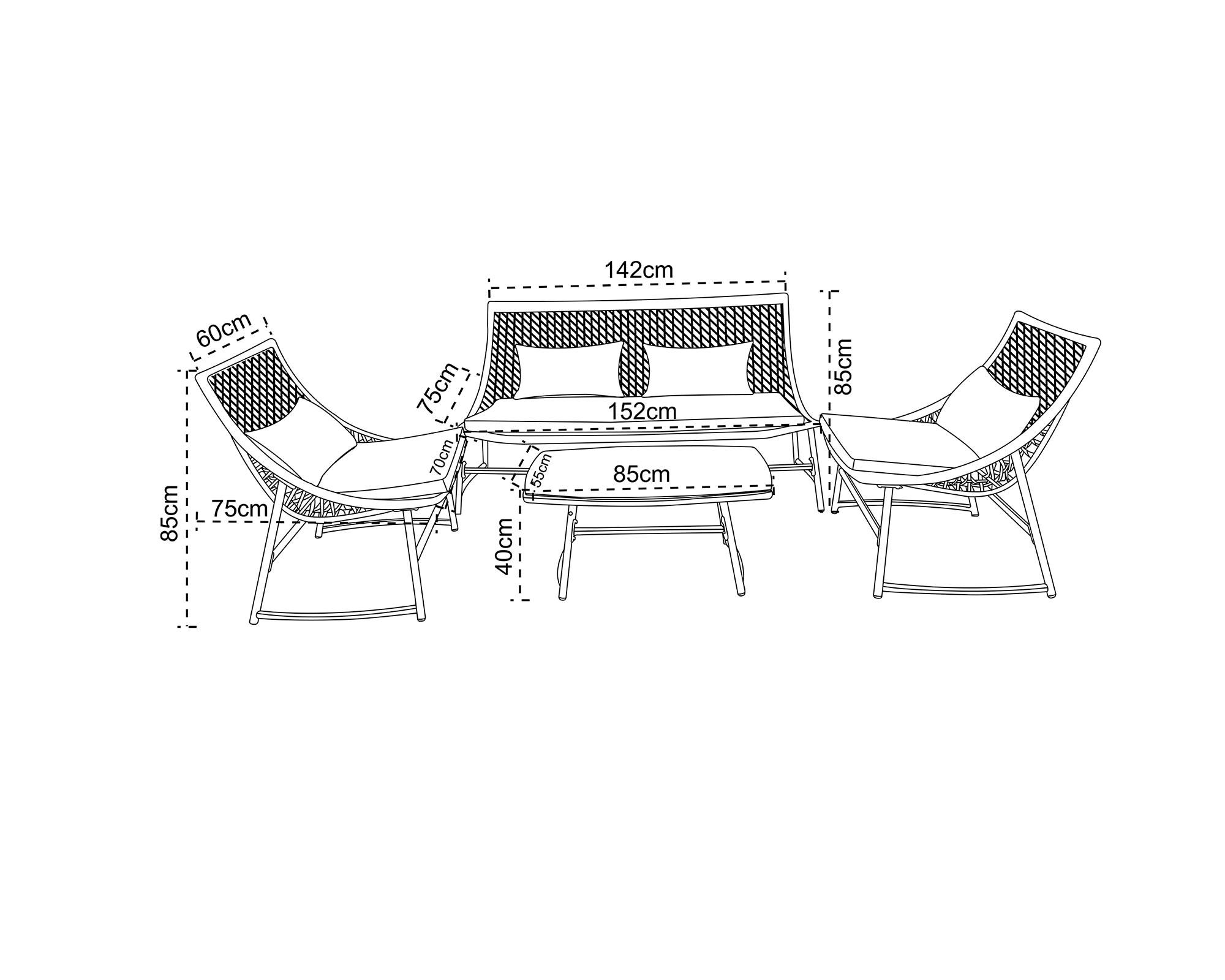 Set living Junco Style 4 personas-11