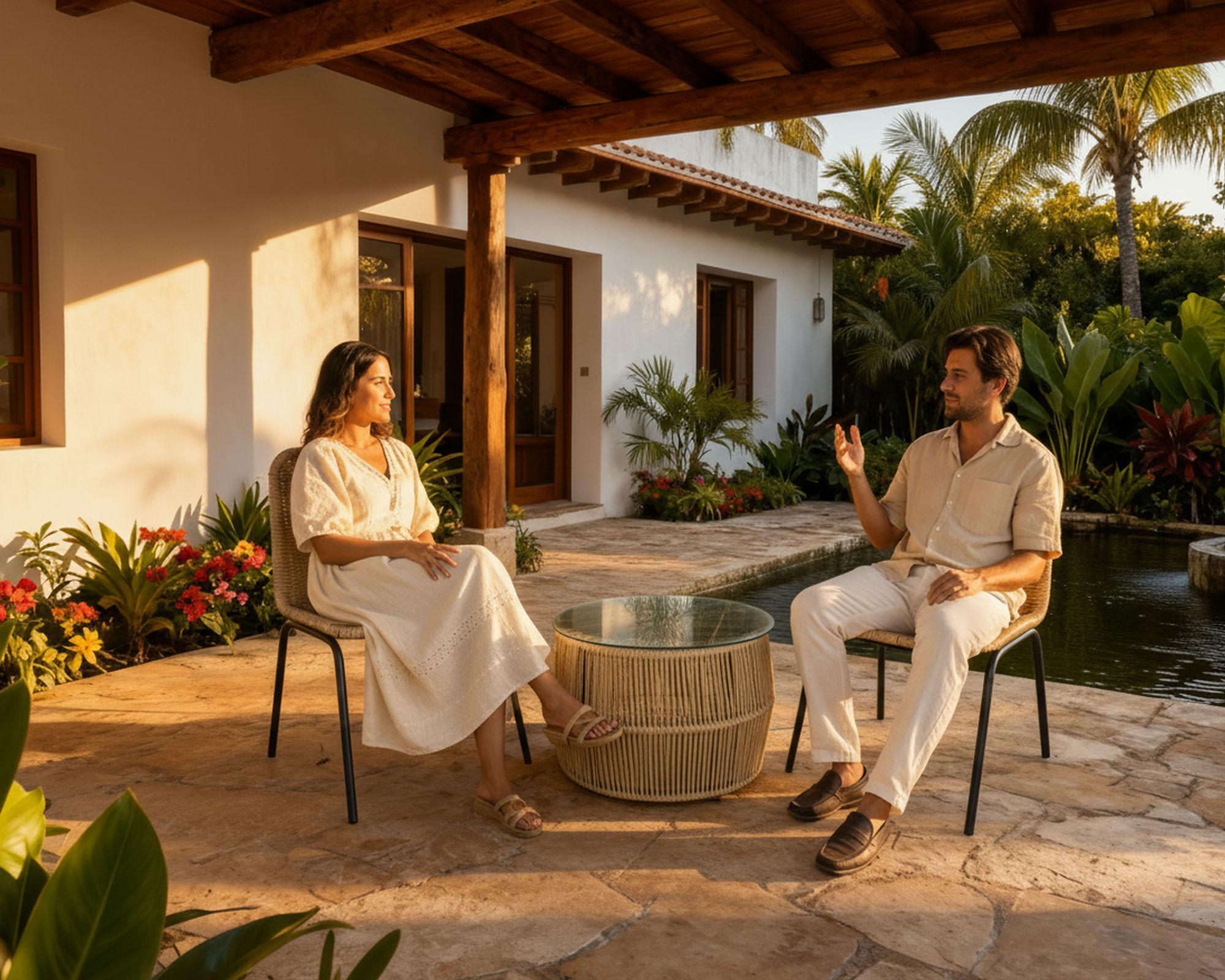 Set conversación 2 personas Ratán natural fiber-8