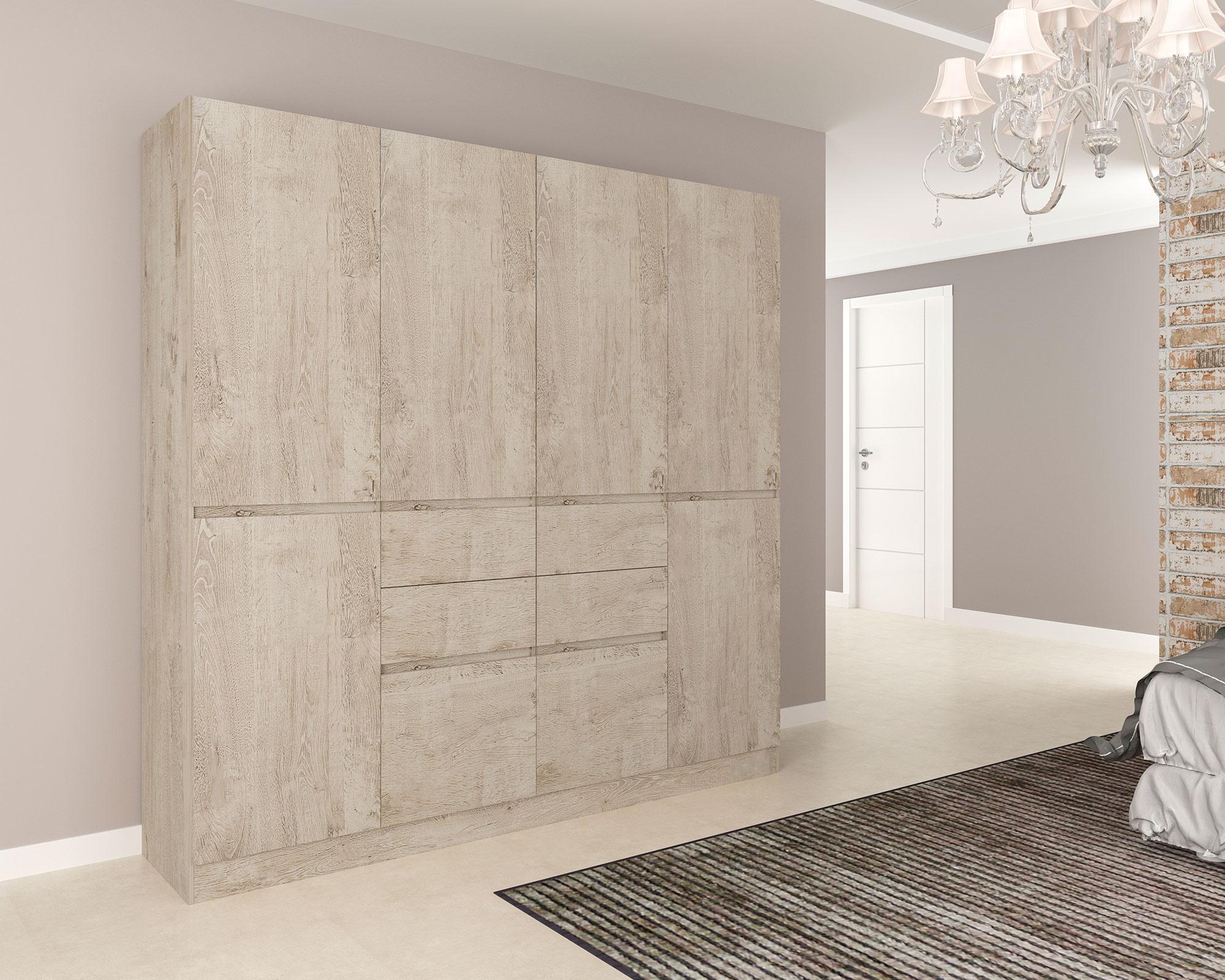 Clóset Grecco crema 8 puertas 4 cajones-1