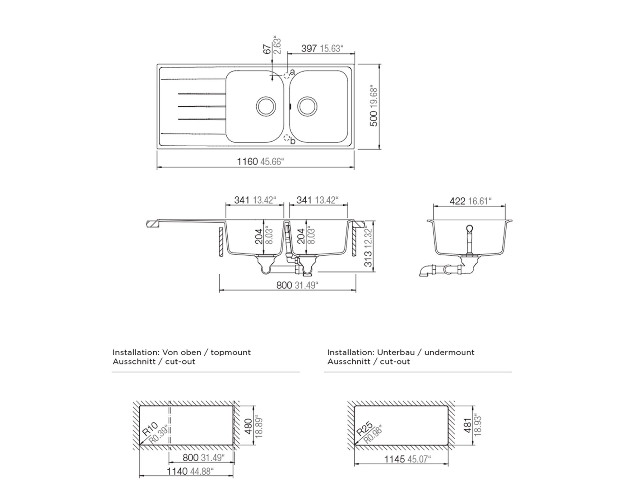 Lavaplatos Viola D-200 negro-3