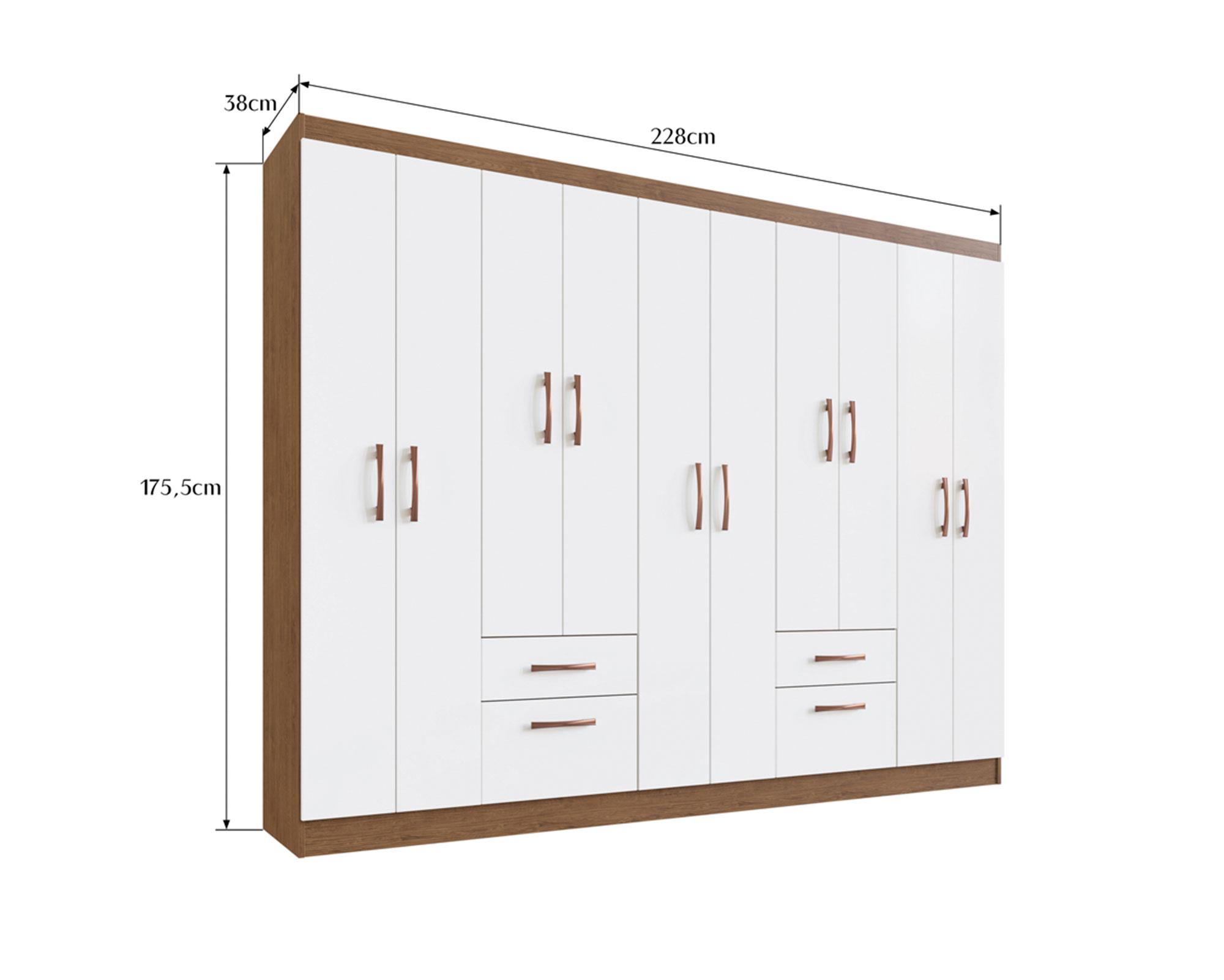 Clóset 10 puertas 2 cajones 2 zapateras 22810 Nórdico-3