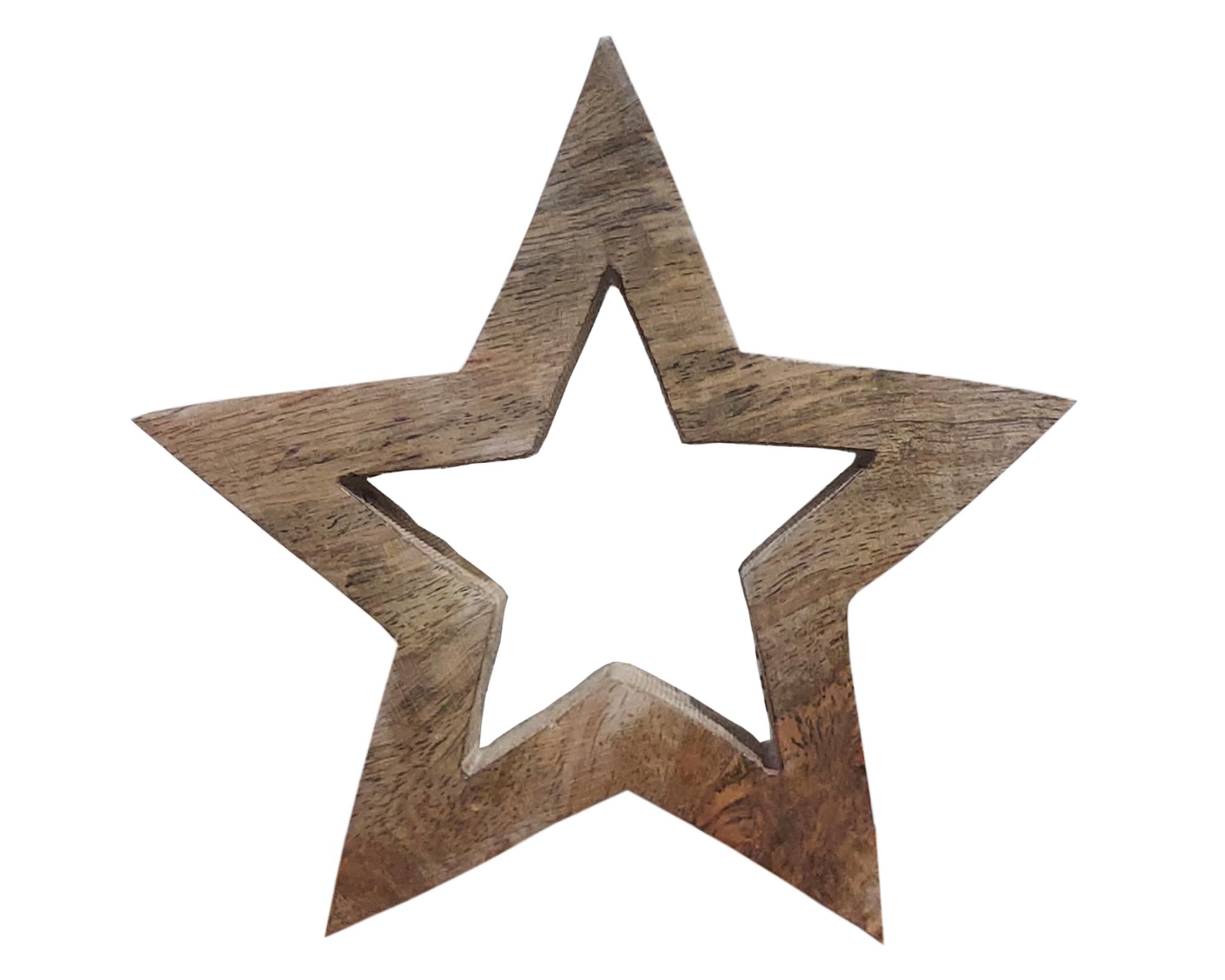 Colgante decorativo Estrella Indi madera-0