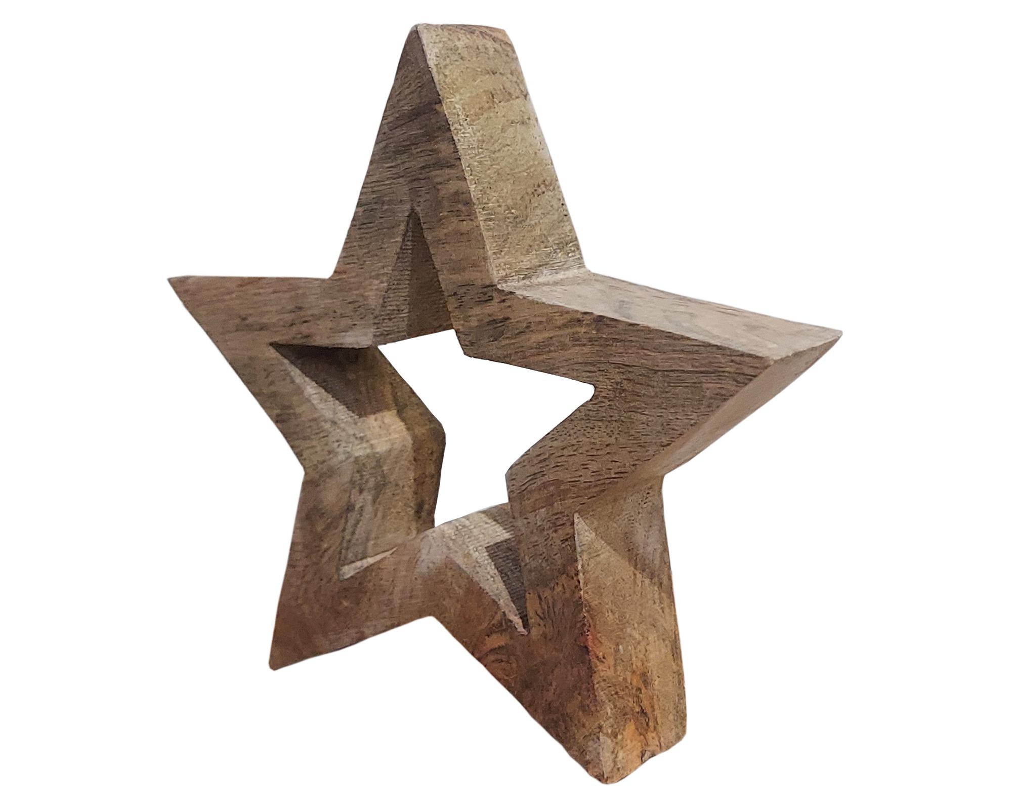 Colgante decorativo Estrella Indi madera-1