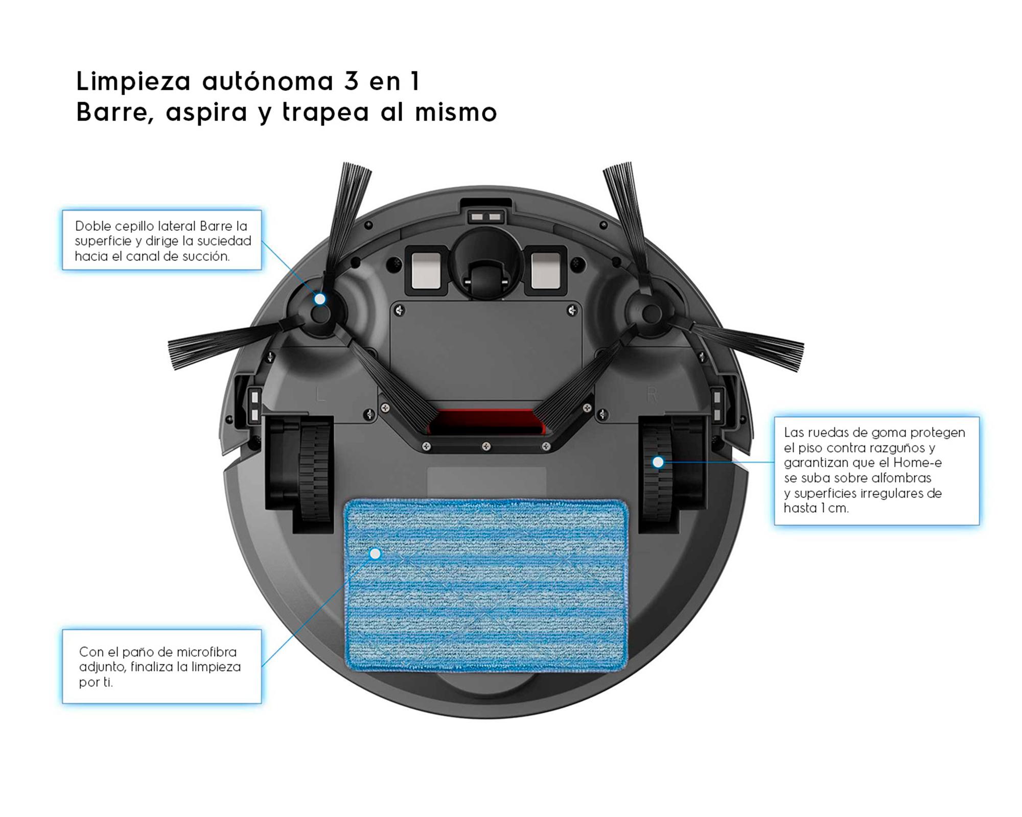 Aspiradora robot Home-E Power ERB30 gris 40W-3