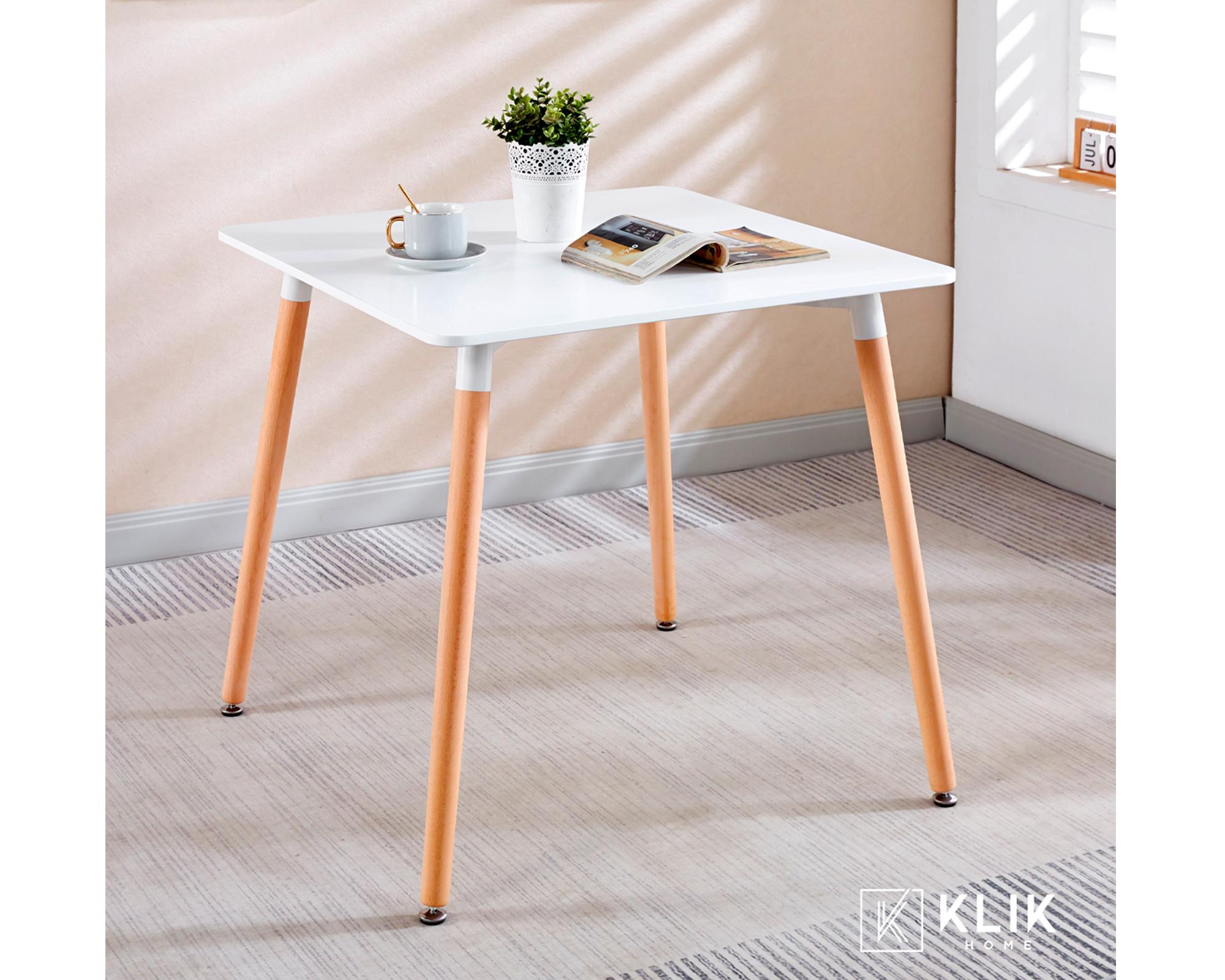 Mesa de comedor 80x75x80 cm cuadrada Eames blanco-2