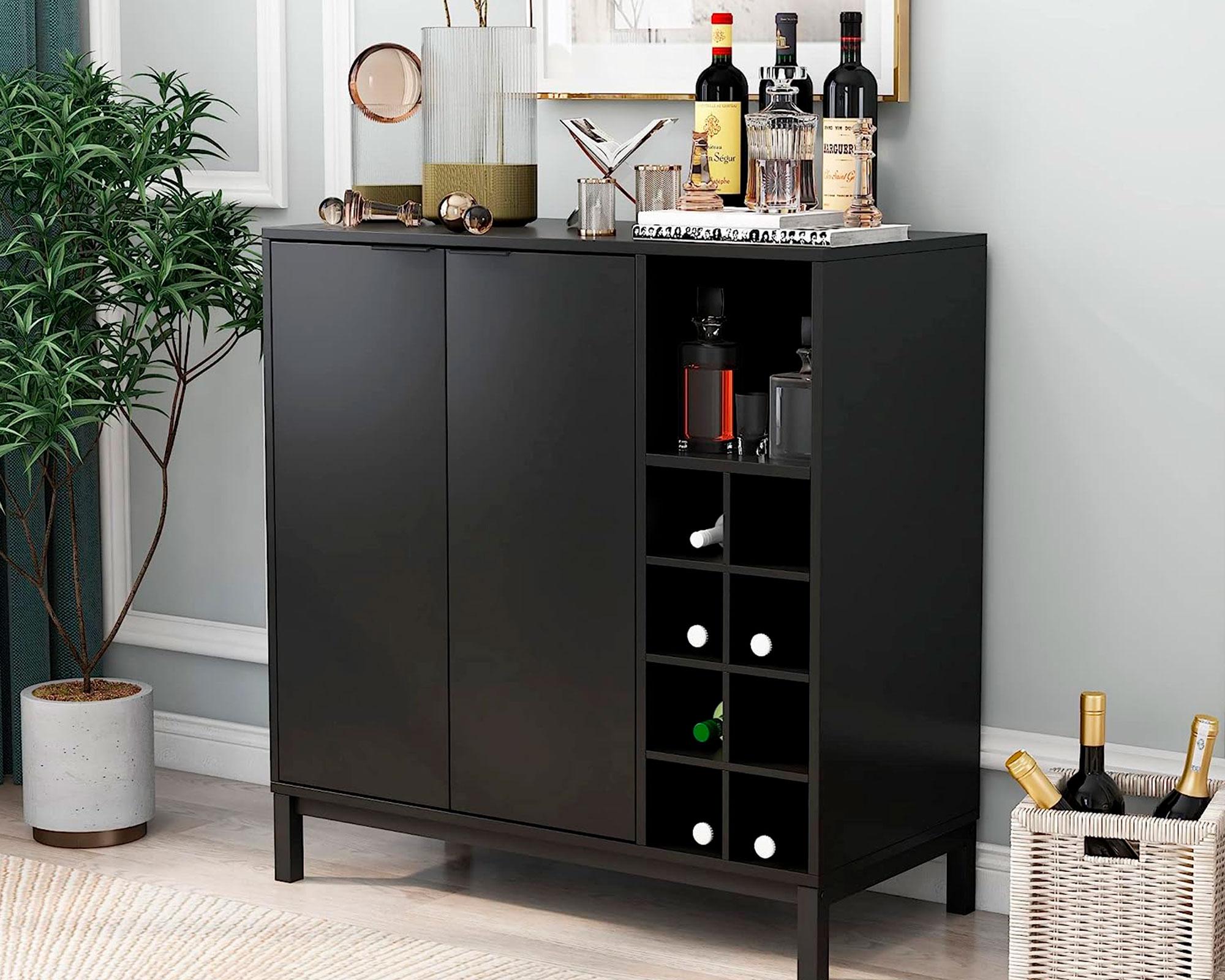 Bar negro 88.5x86x36 cm-3