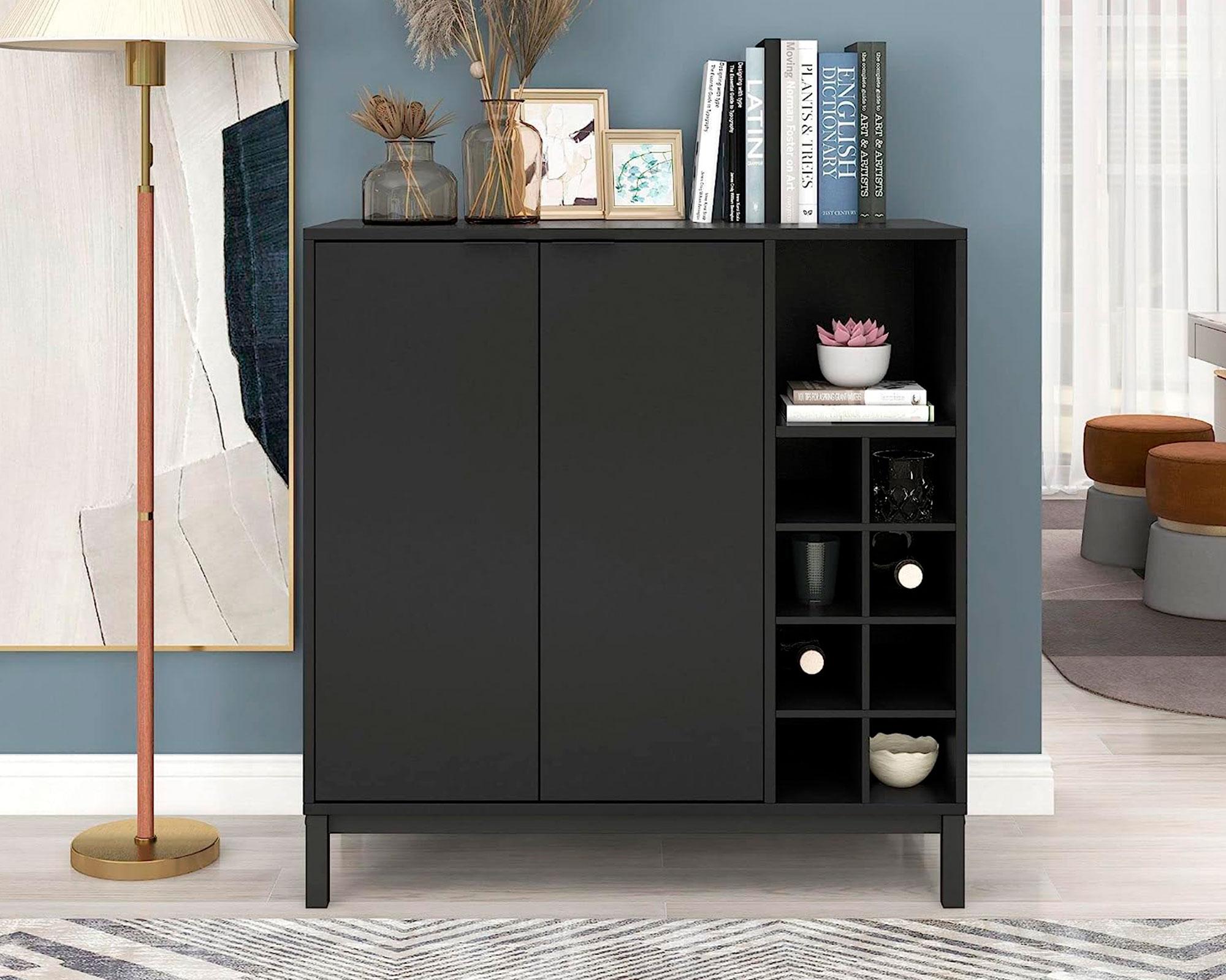 Bar negro 88.5x86x36 cm-2